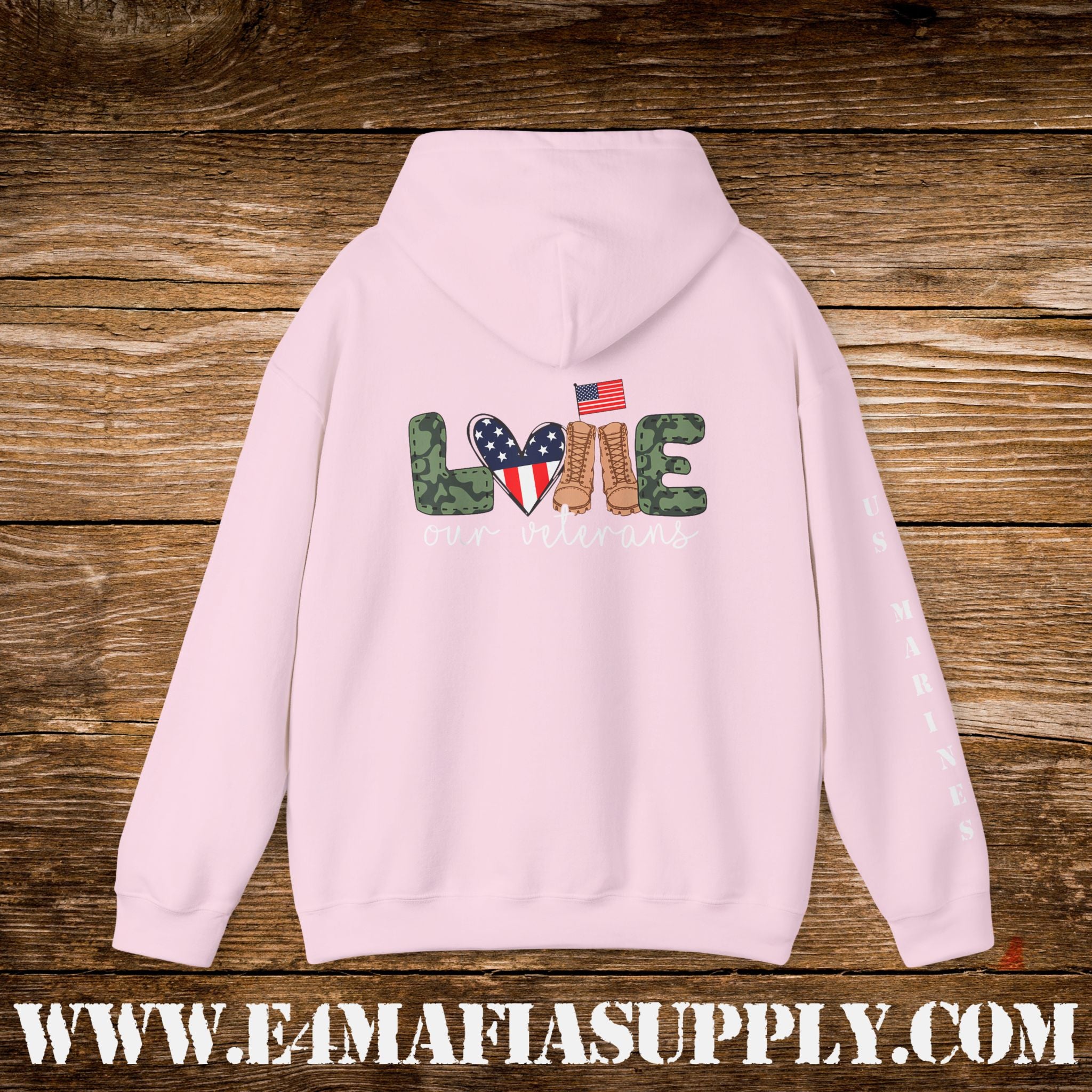 Love Our Veterans US Marines Hoodie