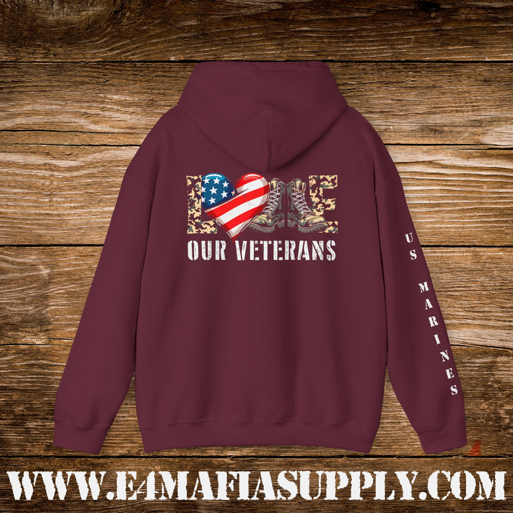 Love Our Veterans US Marines Hoodie
