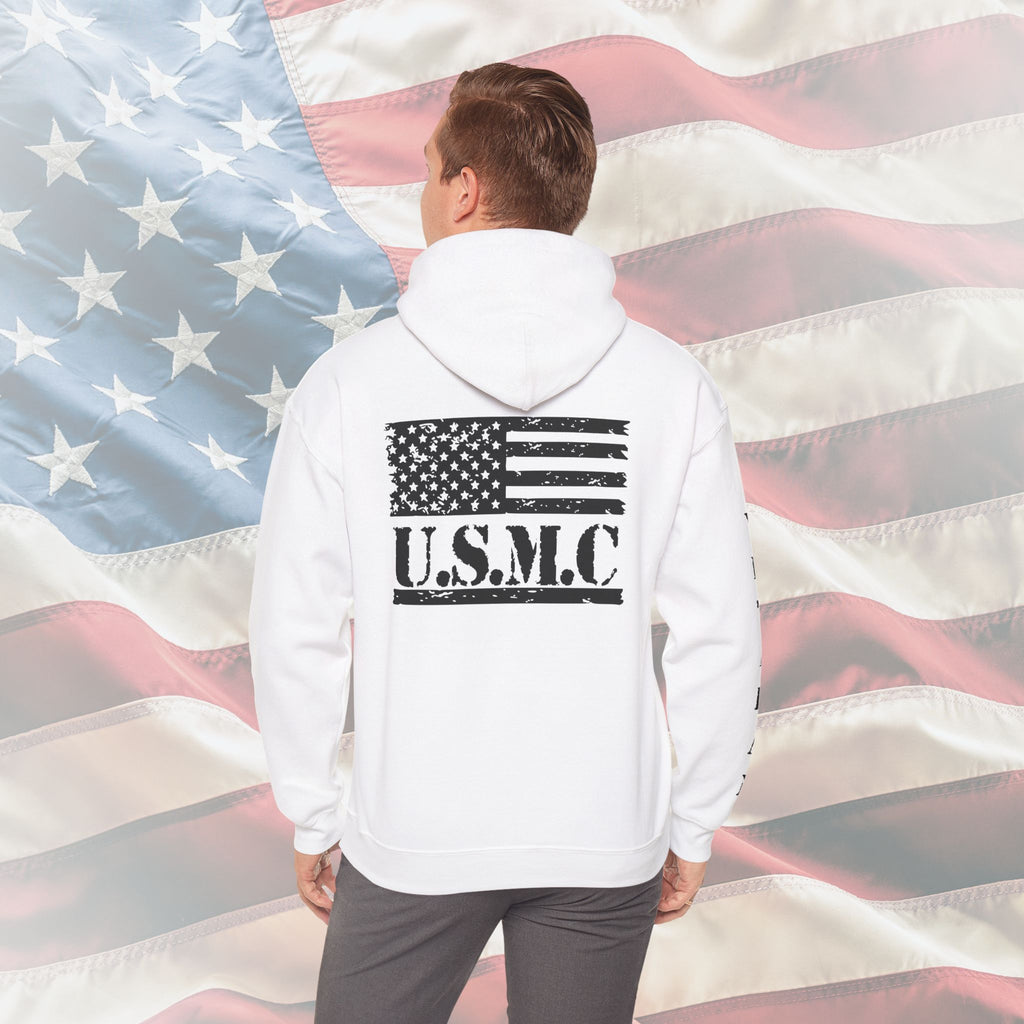 “USMC Veteran Flag” Military Pride Hoodie
