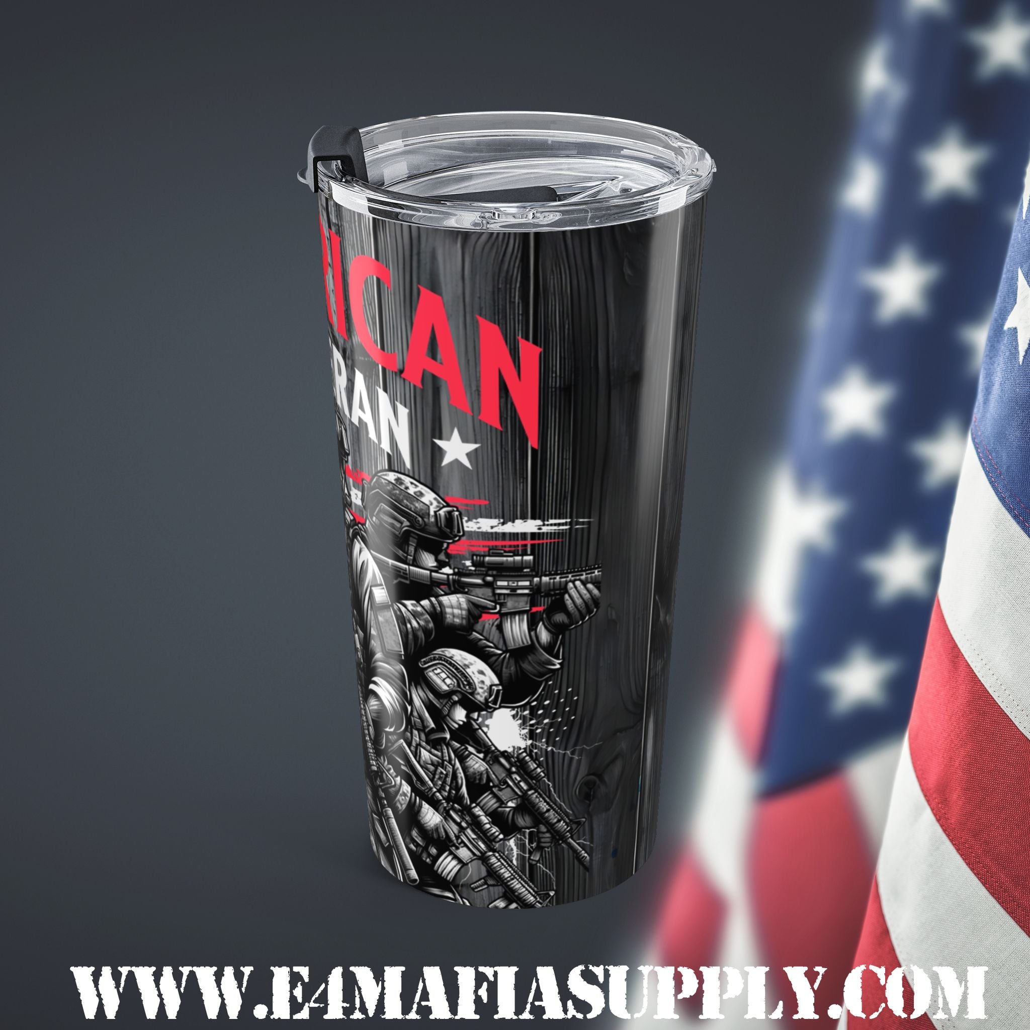 American Veteran — Bold Patriotic Tumbler for the Brave and the Proud