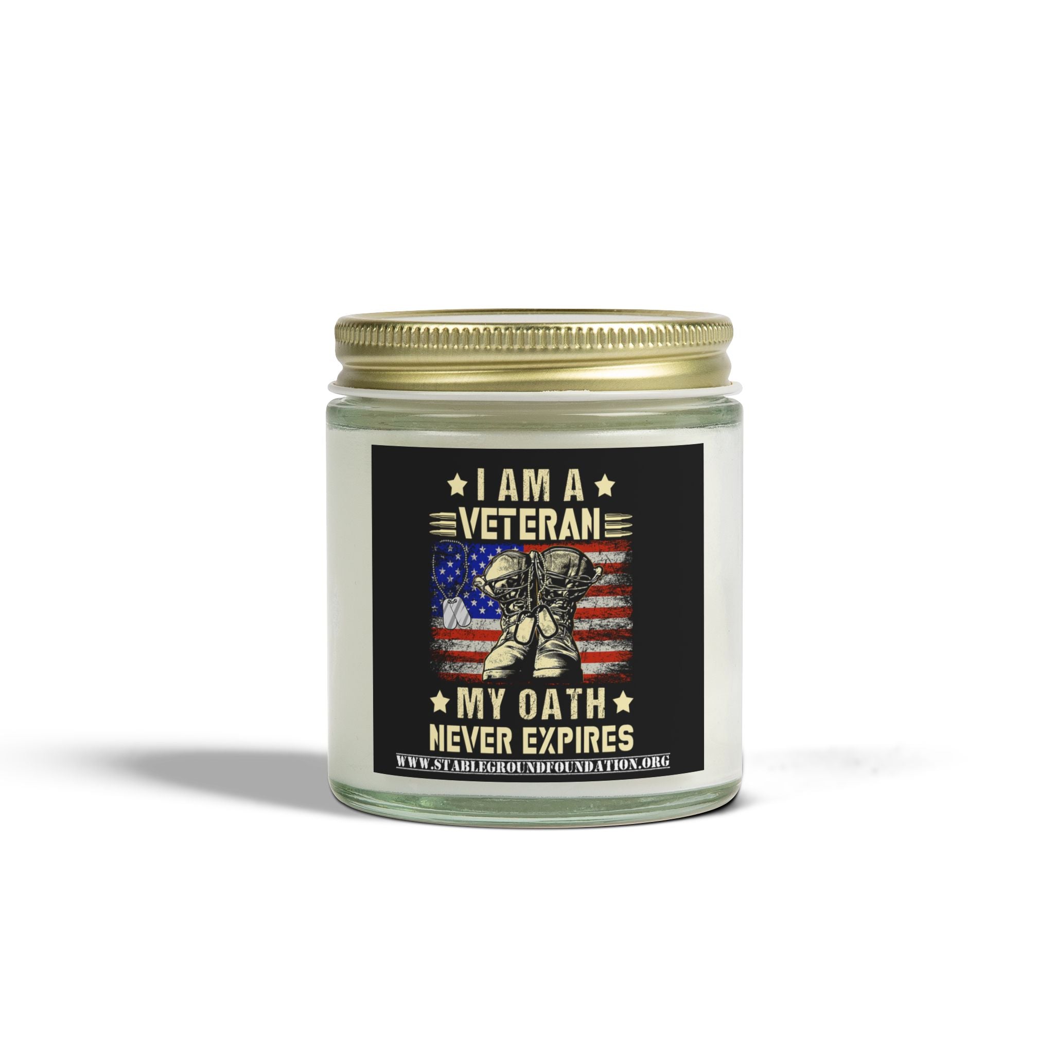 I Am a Veteran – My Oath Never Expires Candle | Patriotic Veteran Gift That Honors Lifelong Service