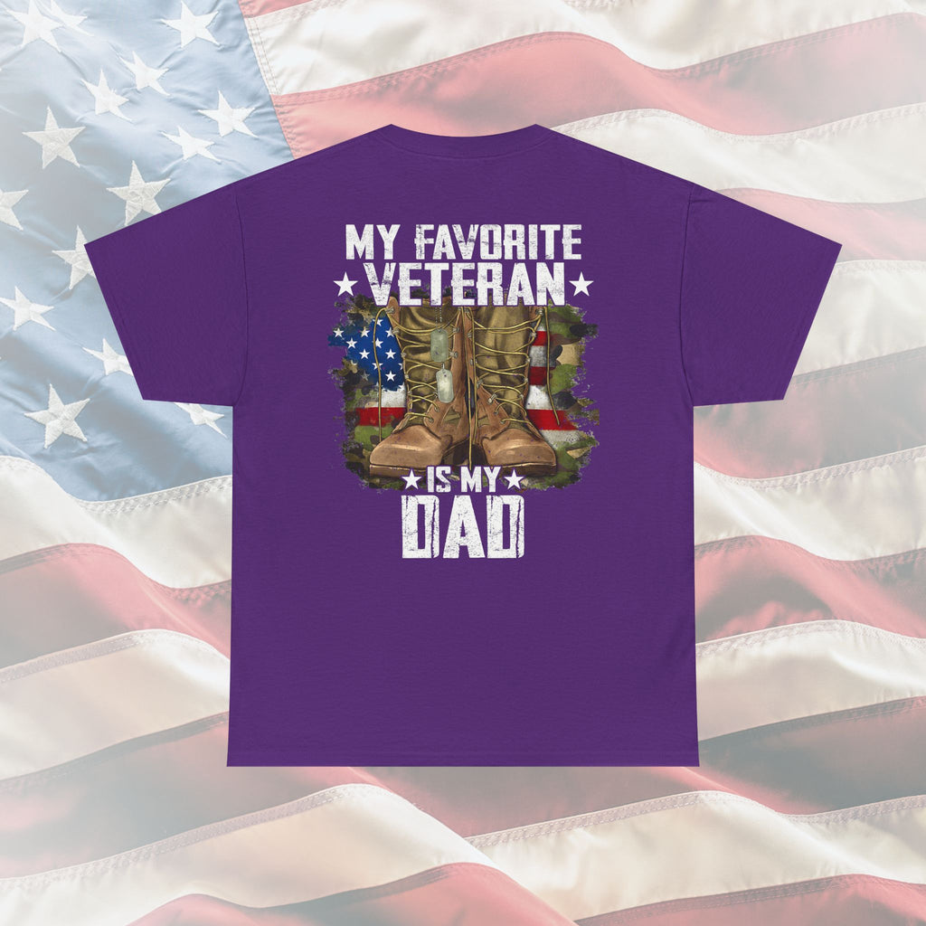 My Favorite Veteran Is My Dad: The Bold Military Boots Tee for Proud Sons and Daughters