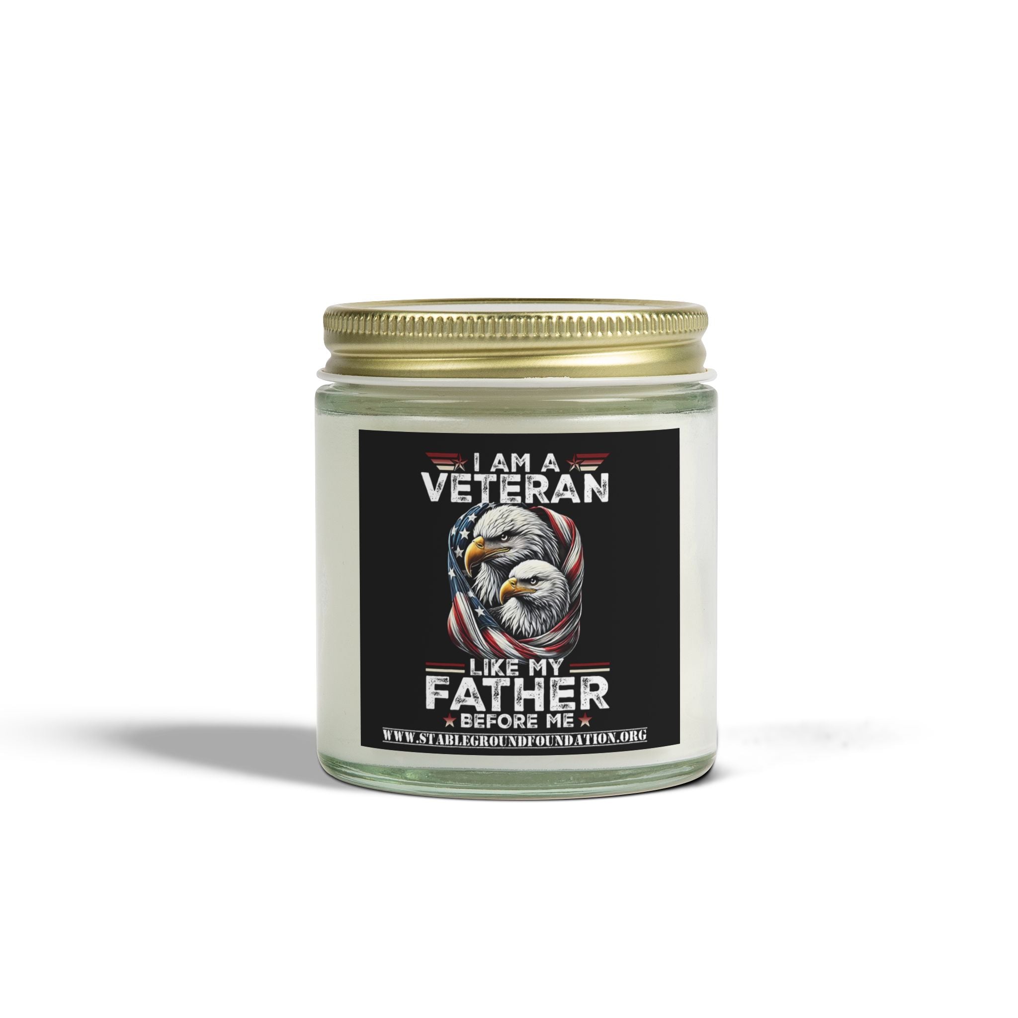 I Am a Veteran Like My Father Before Me Candle – Patriotic Tribute Gift