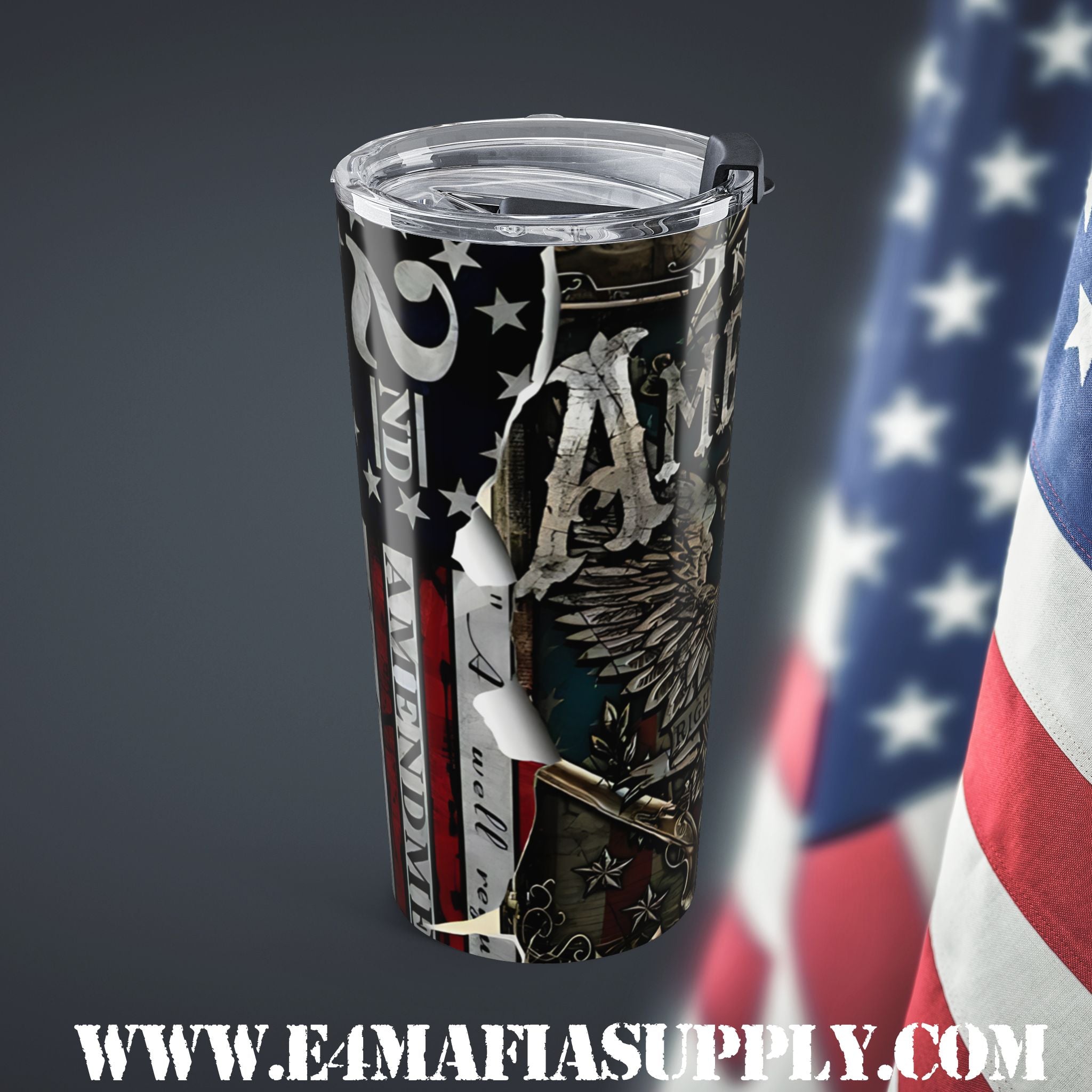 2nd Amendment Pride — Patriotic Eagle Tumbler for Freedom Defenders