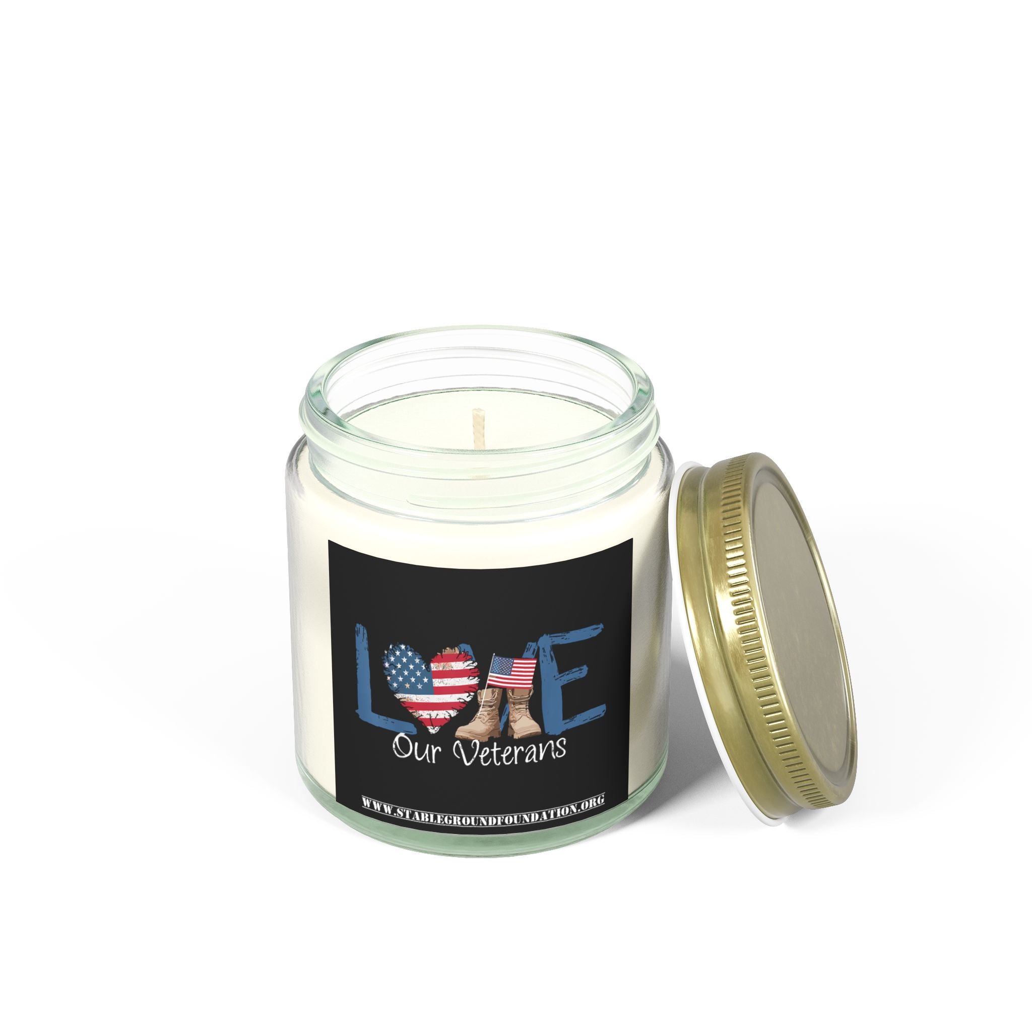 Love Our Veterans Candle — A Blue Flame of Gratitude