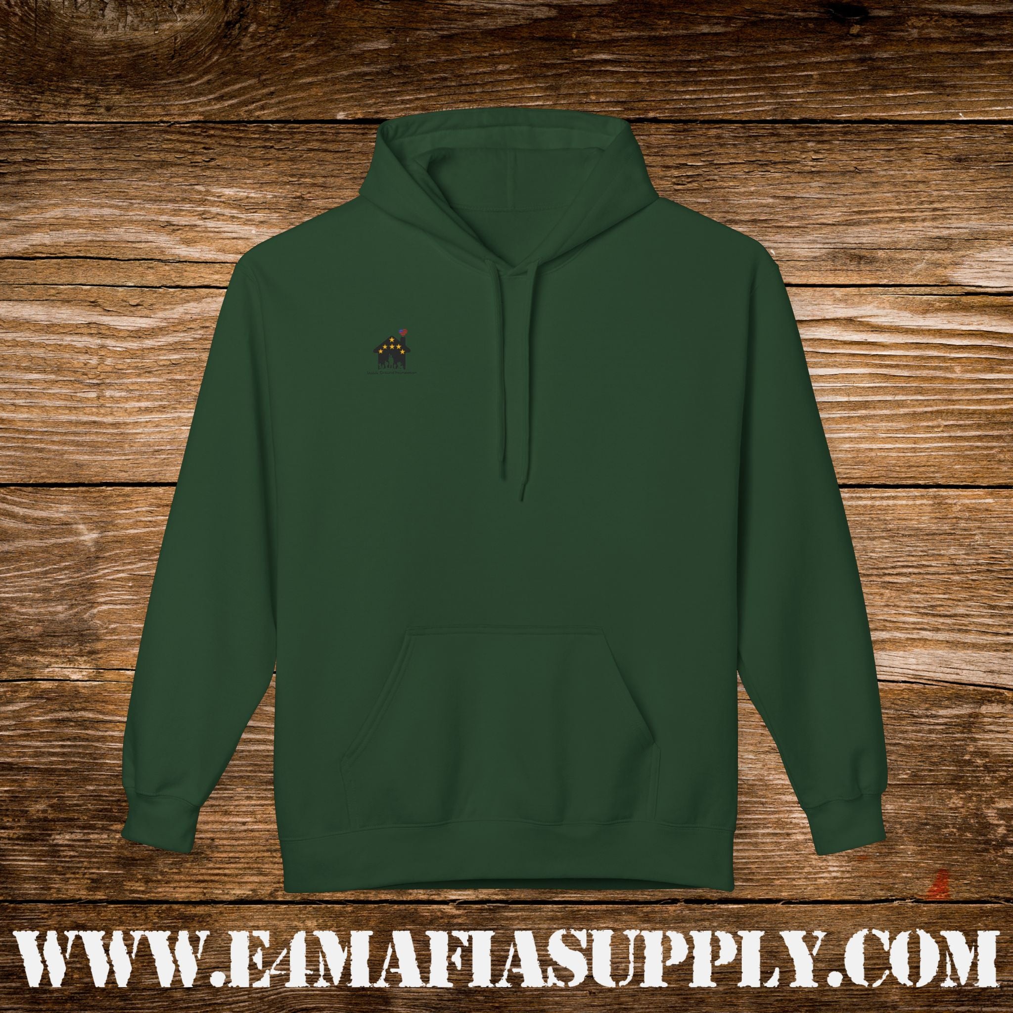 “Heroes Don’t Wear Capes – They Wear Dog Tags & Combat Boots” Patriotic Camo Military Hoodie