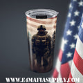 Frontline Freedom — Patriotic Soldier Tumbler for the Brave and the United