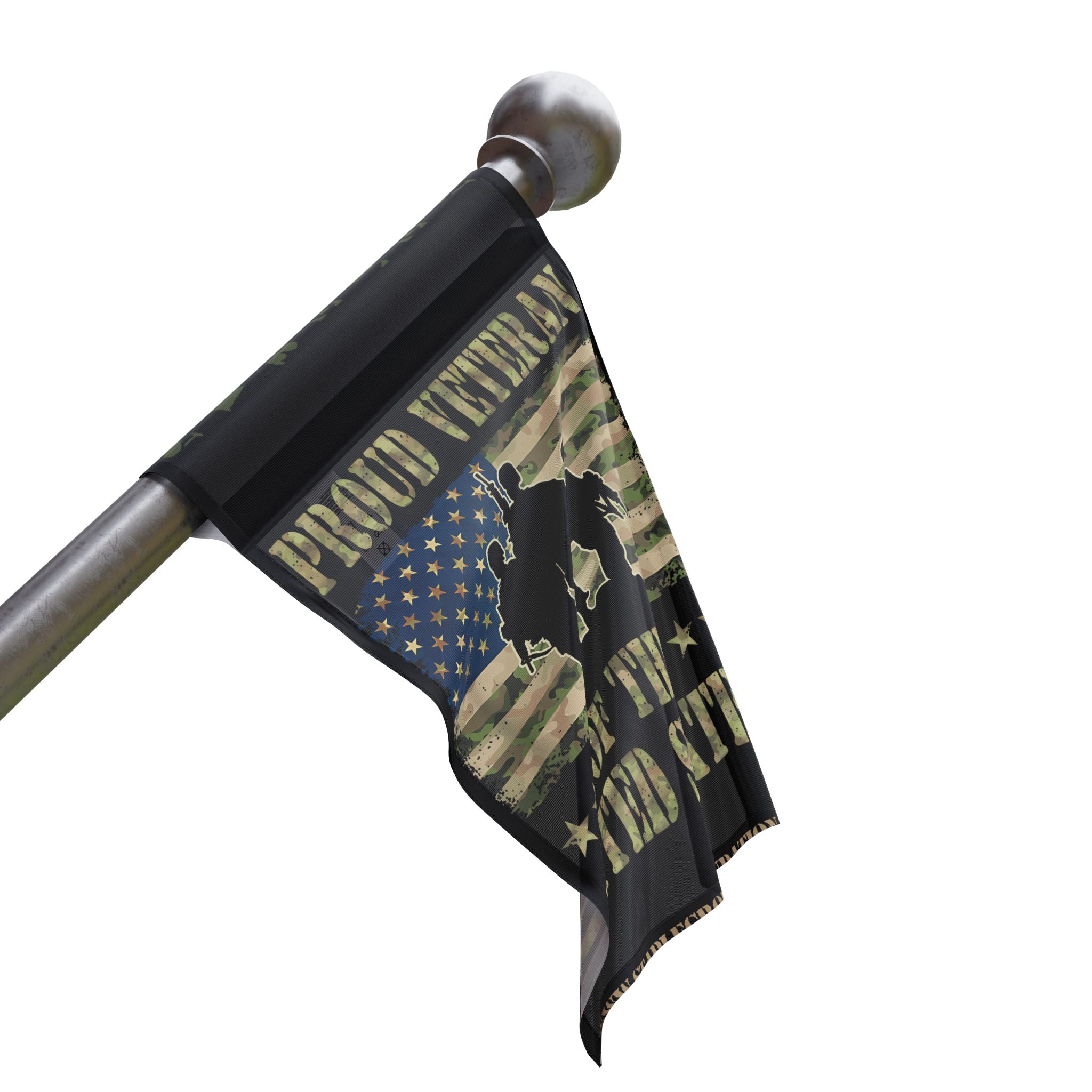 Proud Veteran of the United States — Camouflage American Flag Honoring Service