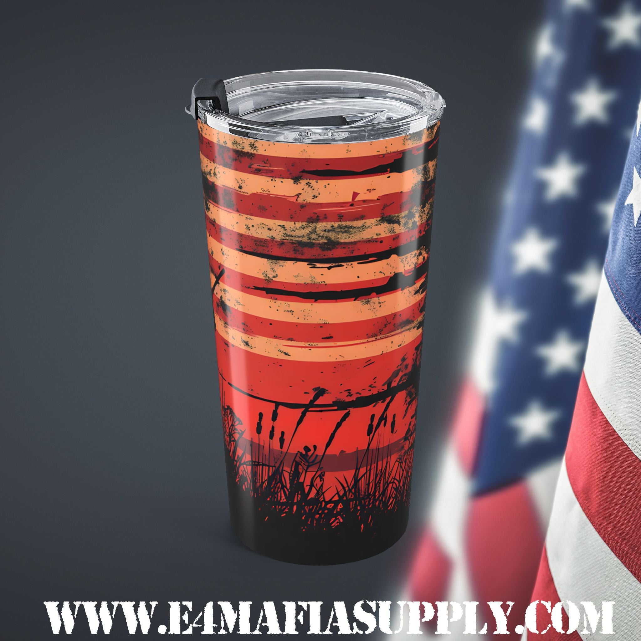 Salute to Service — Patriotic Soldier Silhouette Tumbler That Honors the Brave