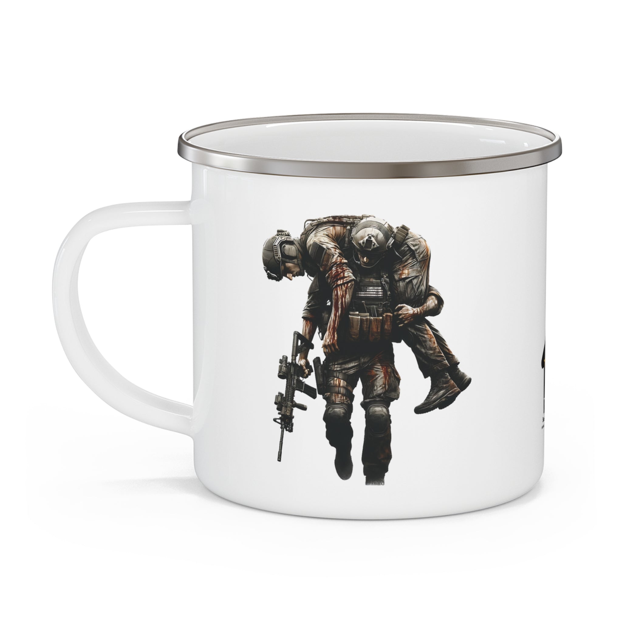 Never Leave a Brother Behind Coffee Cup – Fallen Comrade Tribute Mug