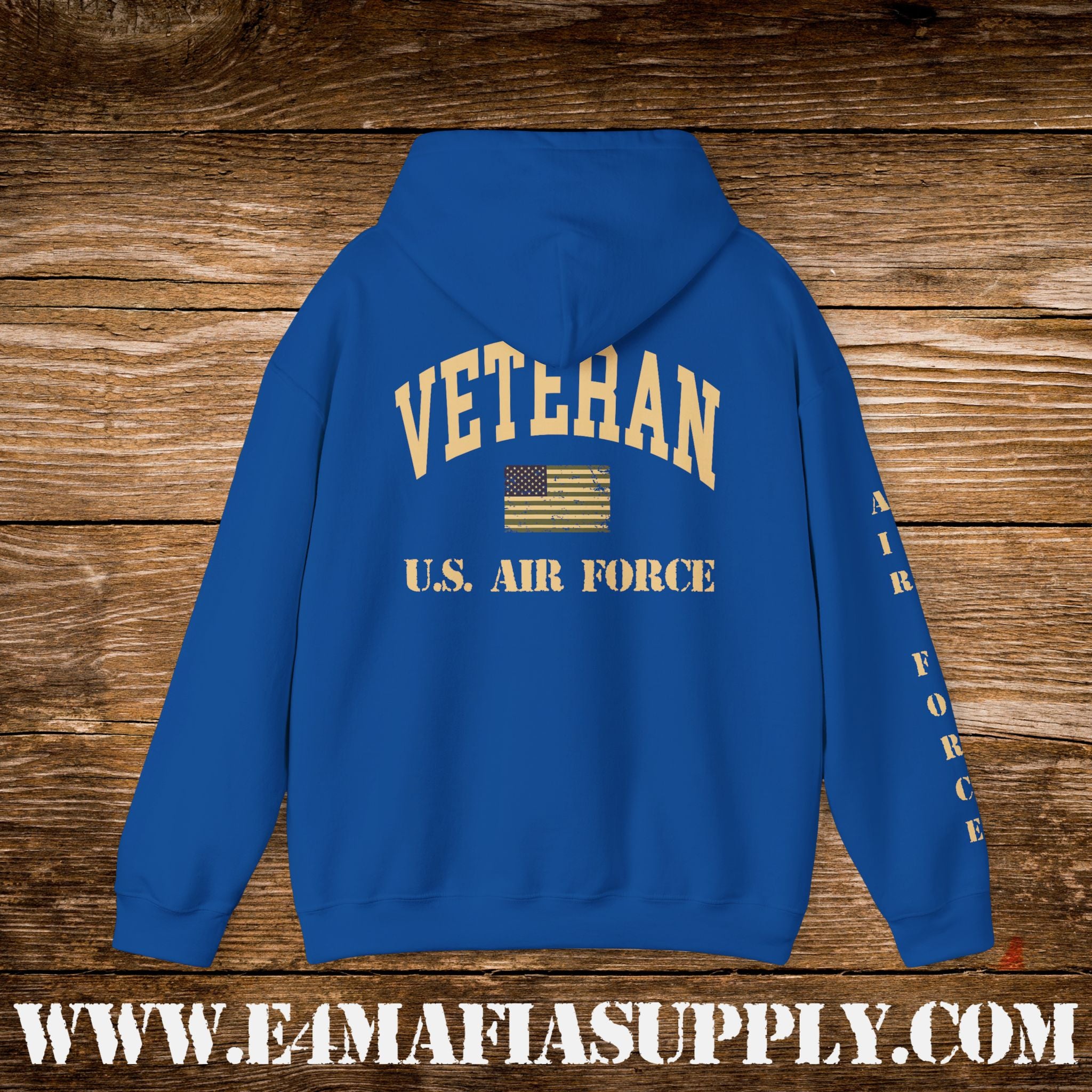 “U.S. Air Force Veteran Flag” Military Pride Hoodie