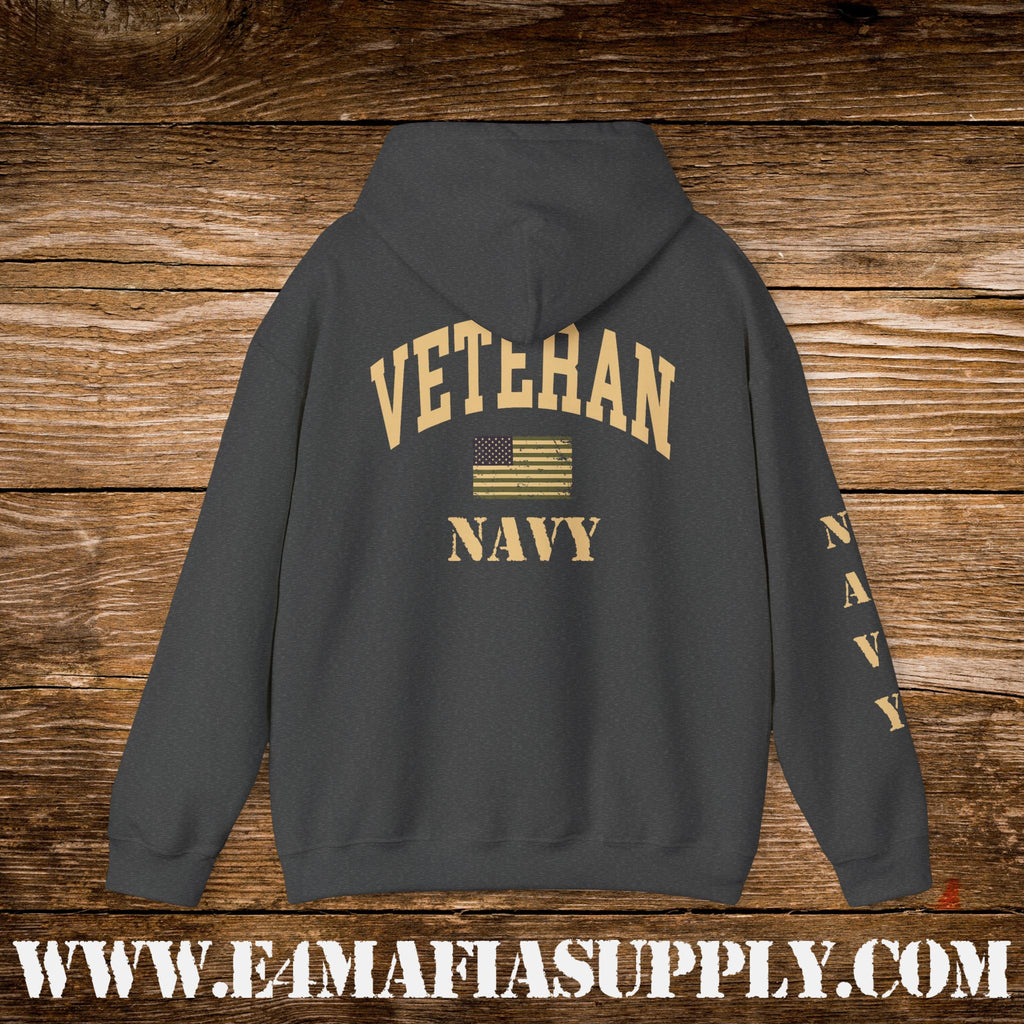 “Navy Veteran Flag” Military Pride Hoodie
