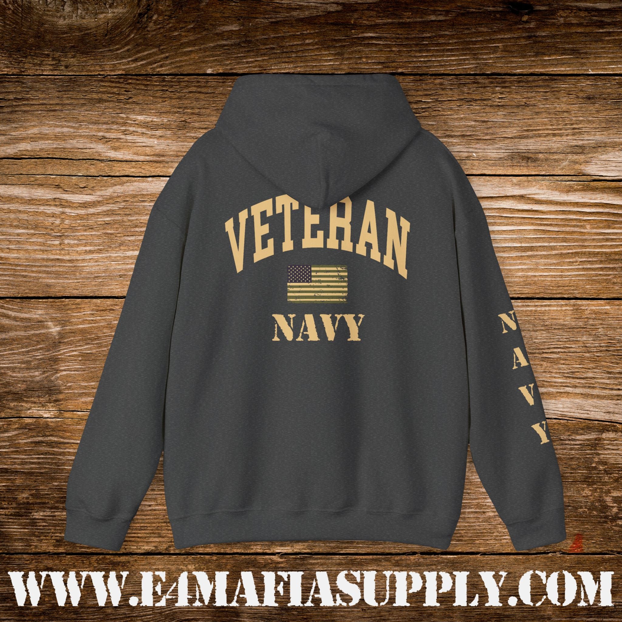 “Navy Veteran Flag” Military Pride Hoodie