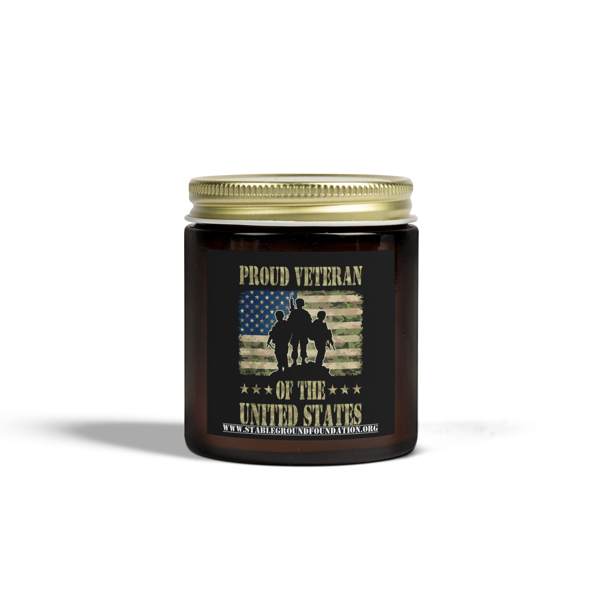 Proud Veteran Candle – Patriotic Military Tribute Gift Honoring U.S. Service Members