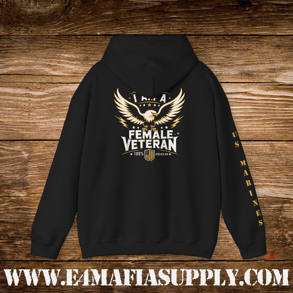 I Am a Female Veteran US Marines Hoodie