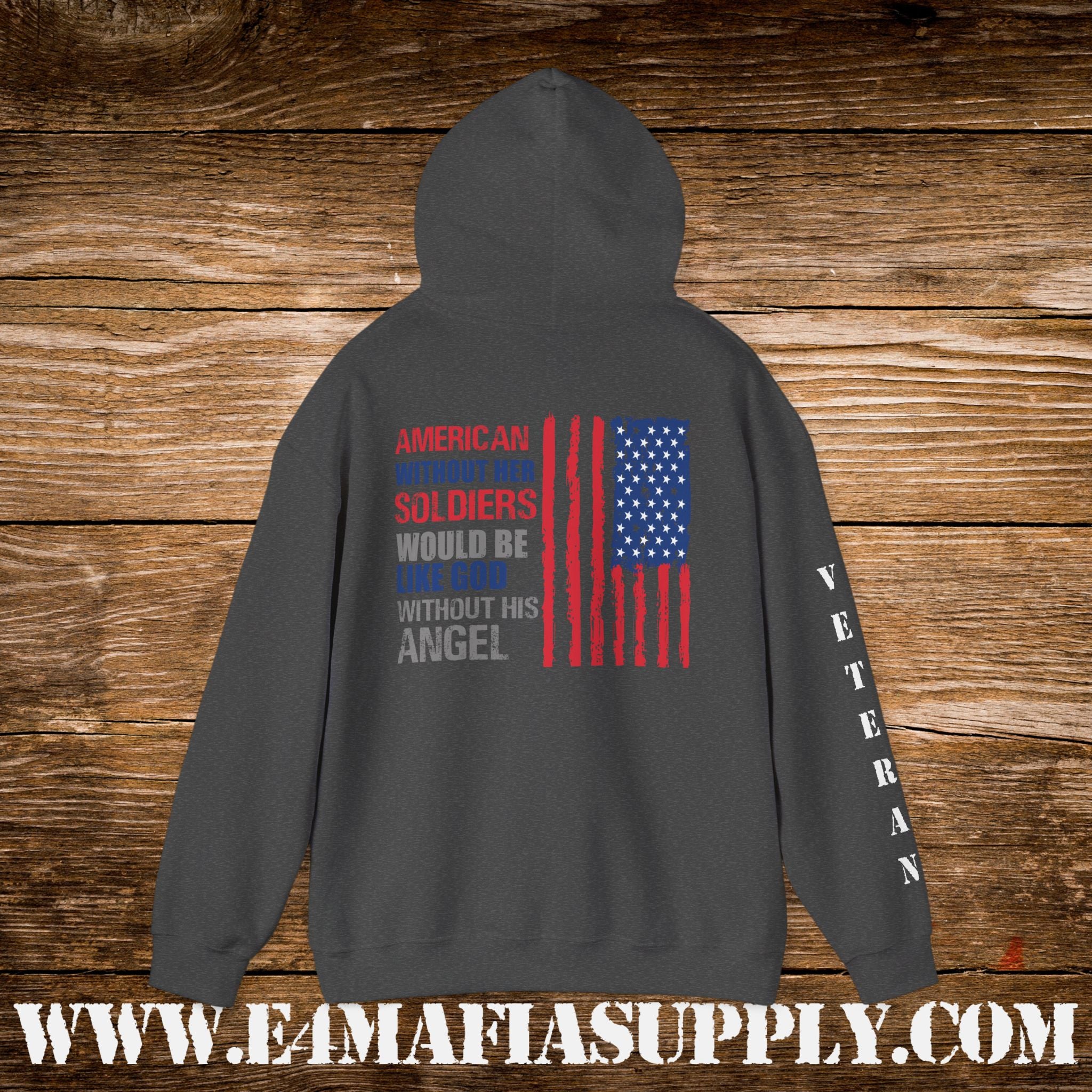 “America Without Her Soldiers” Patriotic Veteran Hoodie