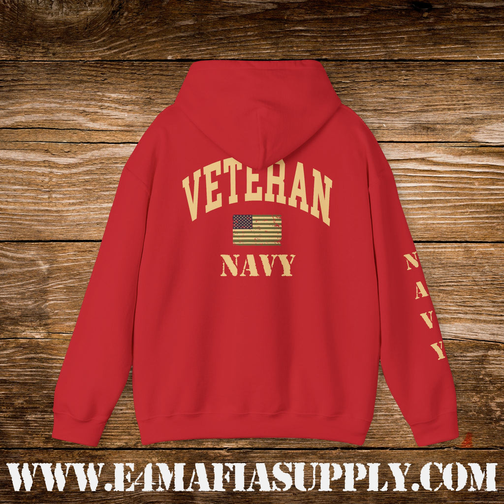 “Navy Veteran Flag” Military Pride Hoodie