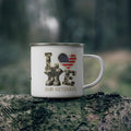 Love Our Veterans Coffee Cup – Camo Boots & American Pride
