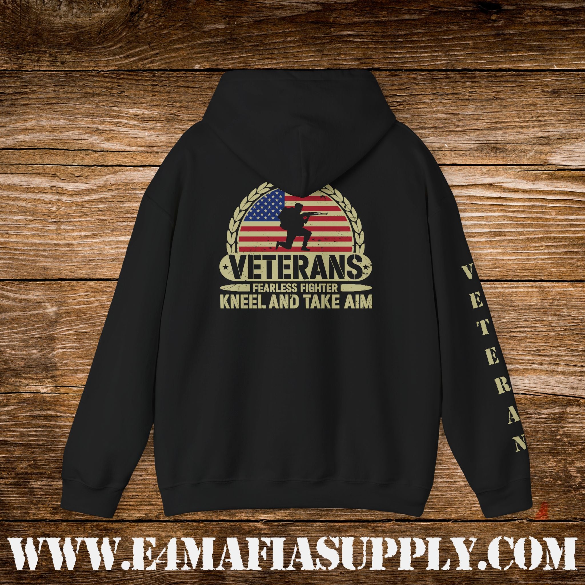 Veterans Kneel and Take Aim – Patriotic Hoodie