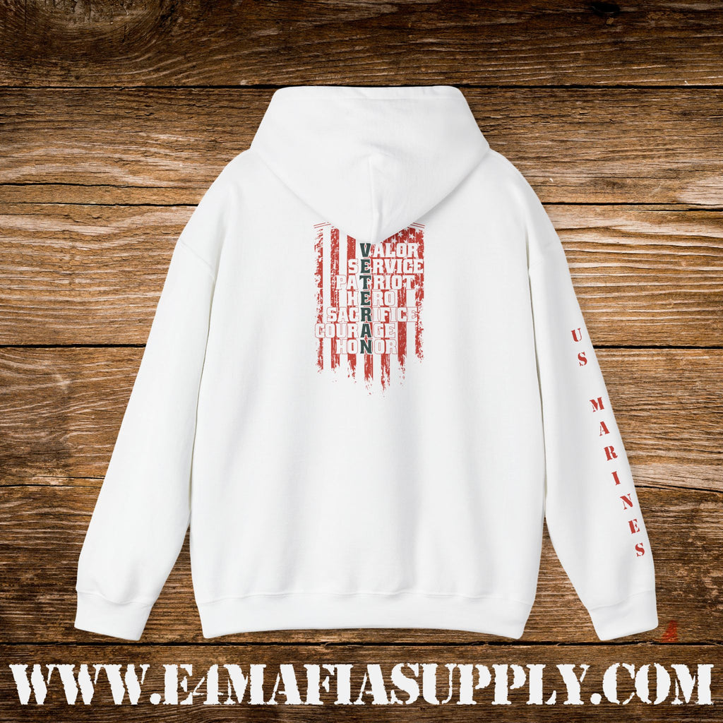 Valour, Service, Patriot, Hero – US Marines Hoodie