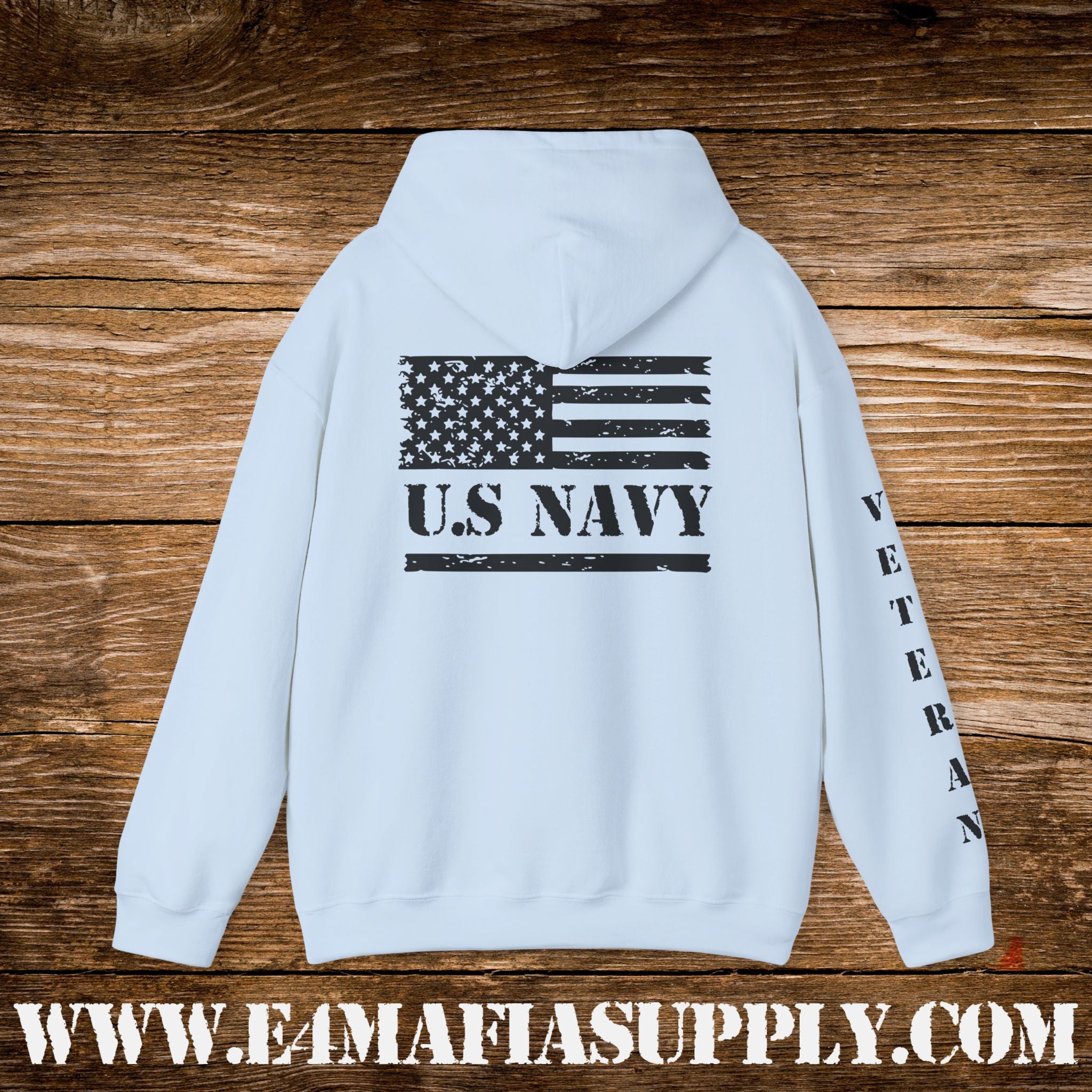 “Navy Veteran Flag” Military Pride Hoodie