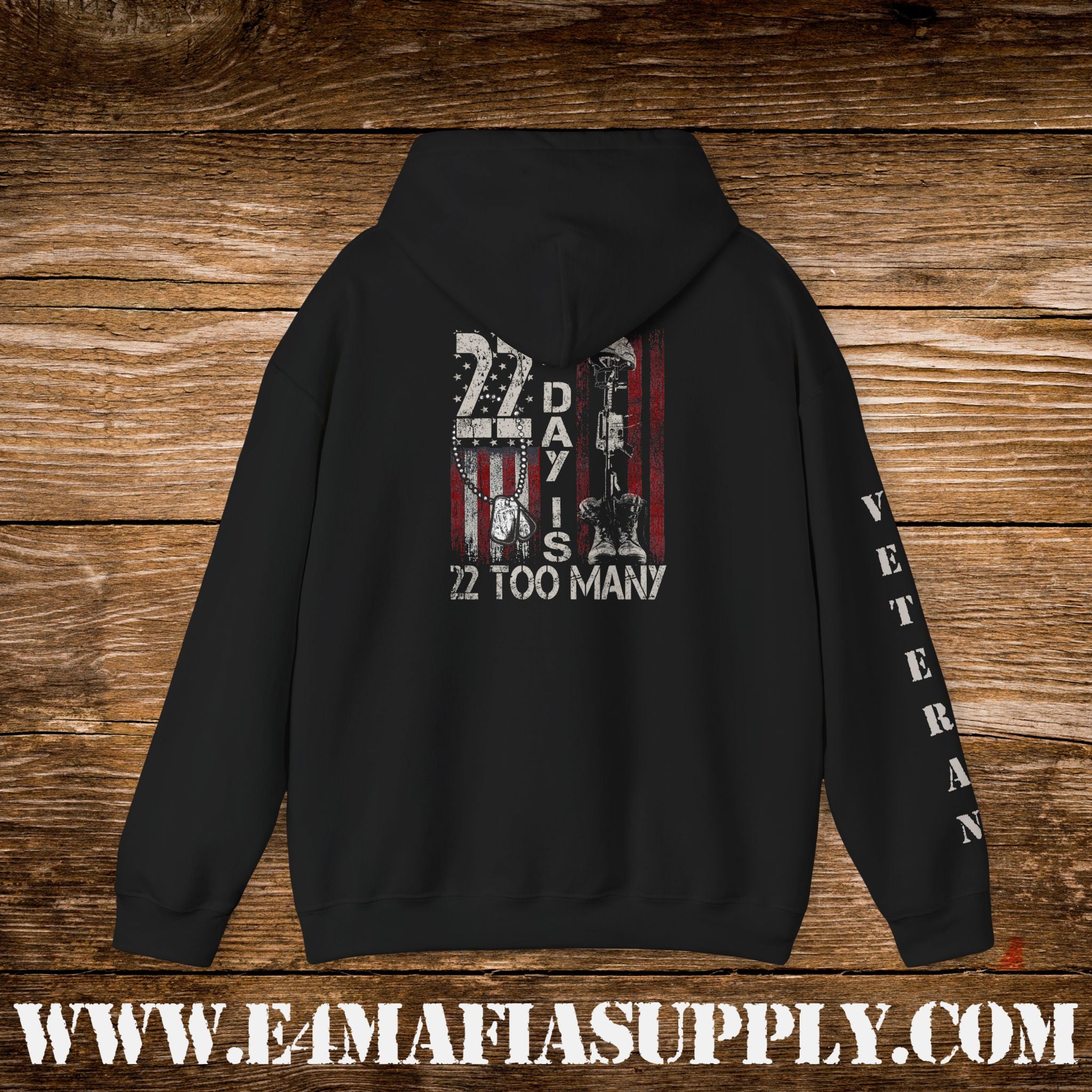 22 A Day Is 22 Too Many Veteran Awareness Hoodie