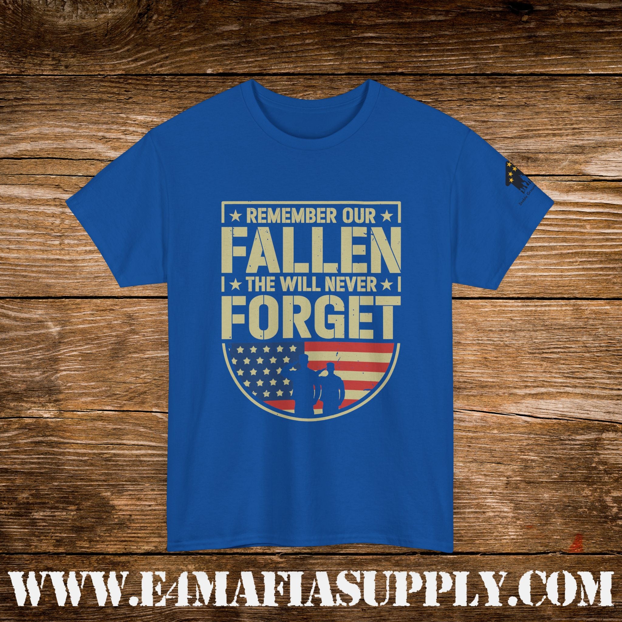 “Remember Our Fallen – We Will Never Forget” – Patriotic Memorial Veteran T-Shirt