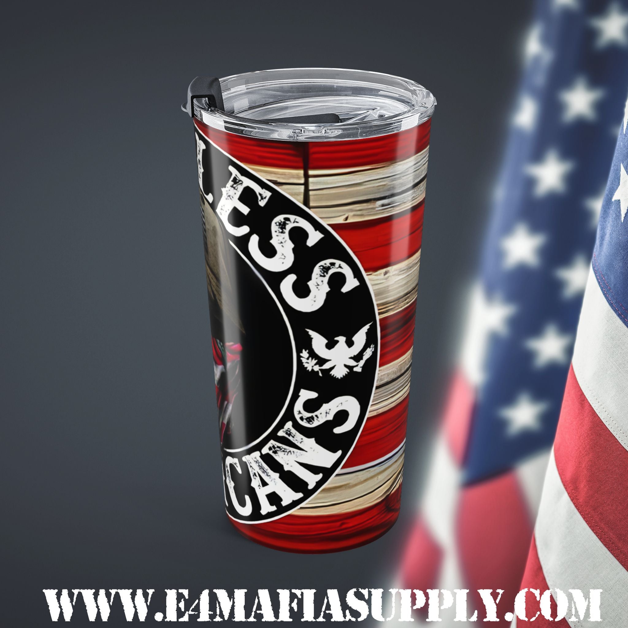 Ruthless American — Patriotic Tactical Tumbler for the Bold and the Brave