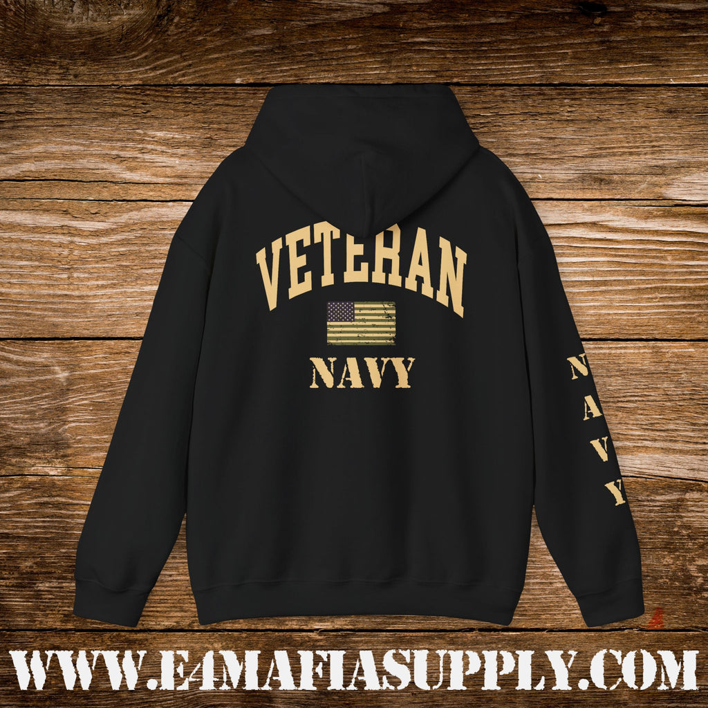 “Navy Veteran Flag” Military Pride Hoodie