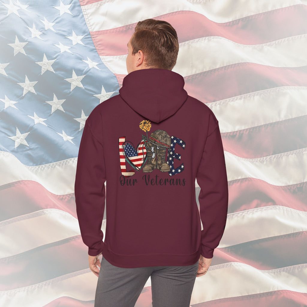 Love Our Veterans US Marines Memorial Hoodie