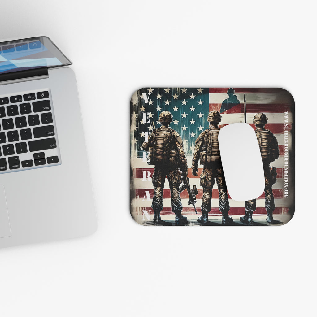 Veteran Heroes United Mouse Pad – Stand Proud Under the Flag