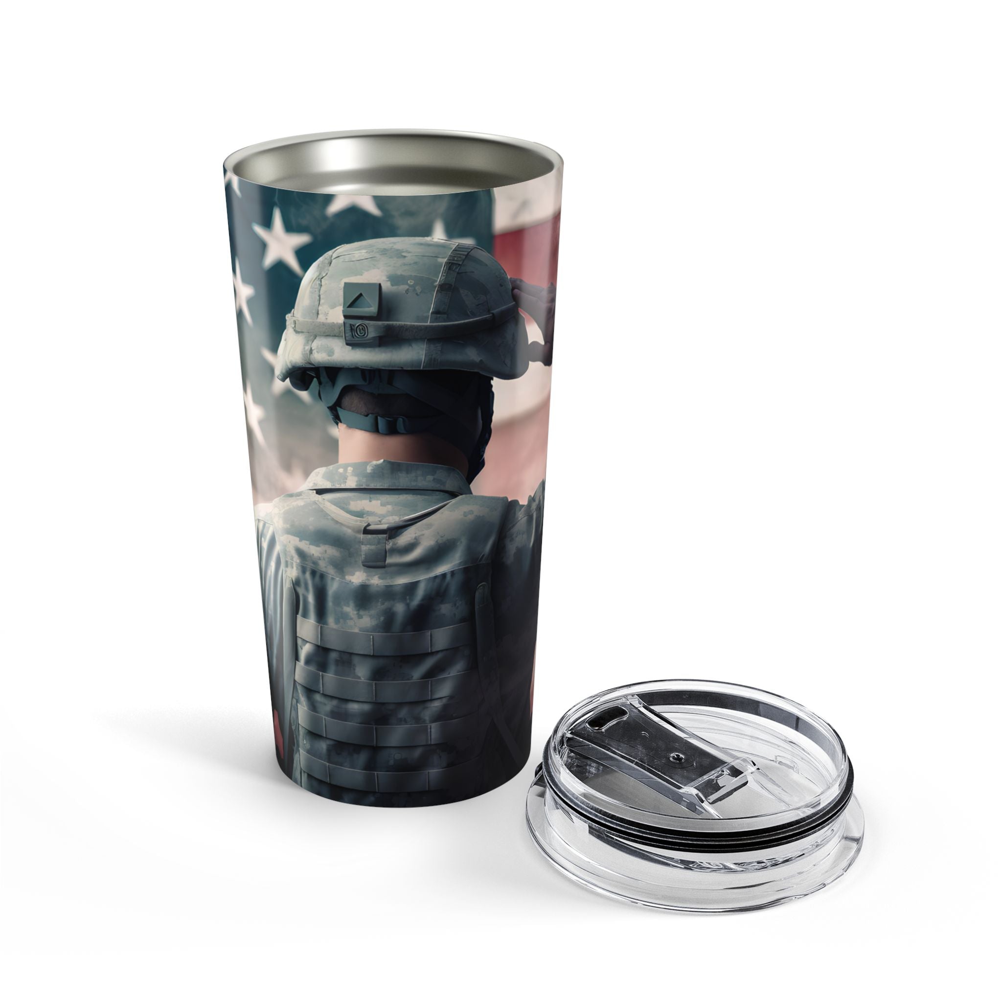 Guarding the Flag — Patriotic Soldier Tumbler That Honors Duty and Devotion