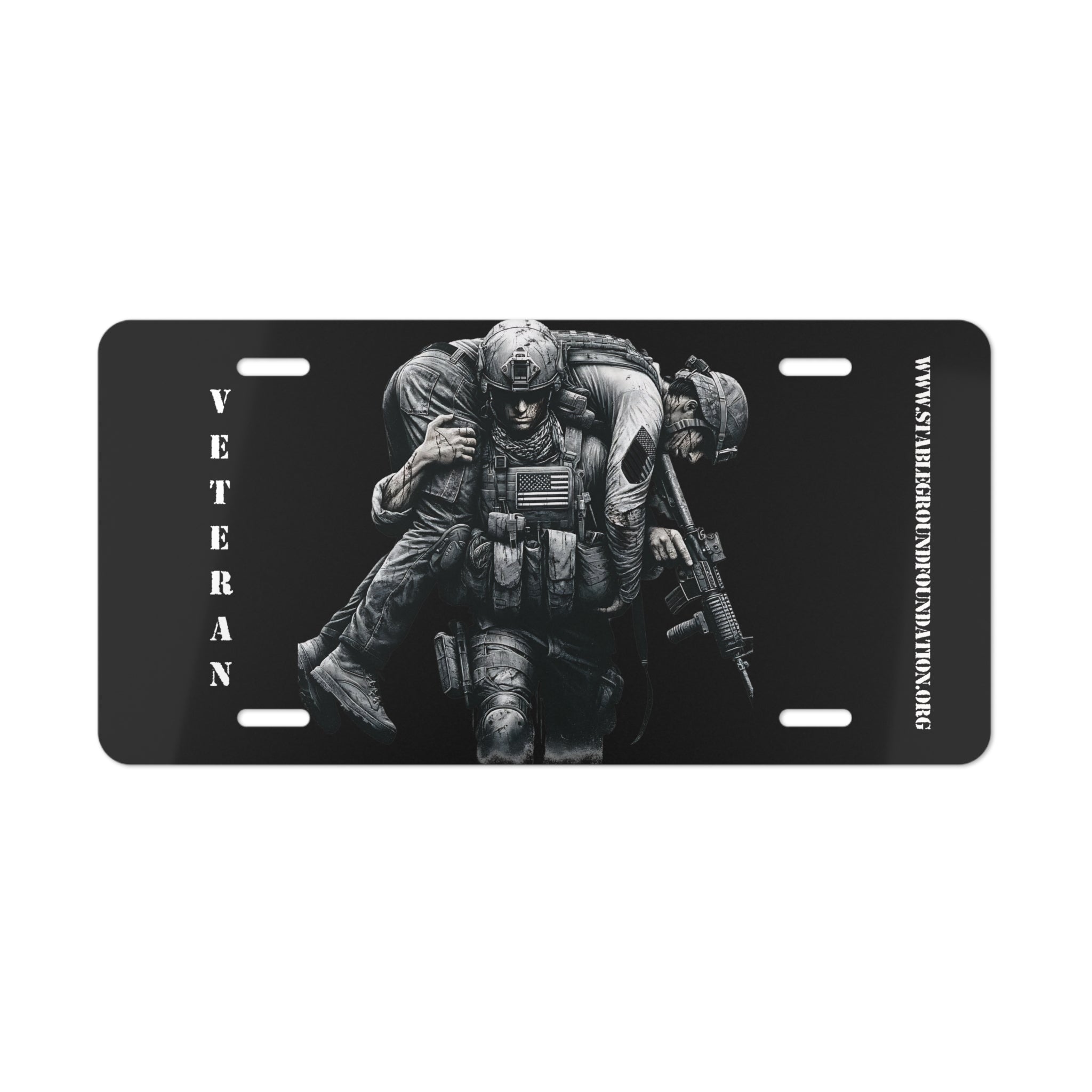 Brothers in Arms Veteran License Plate – Military Hero Tribute