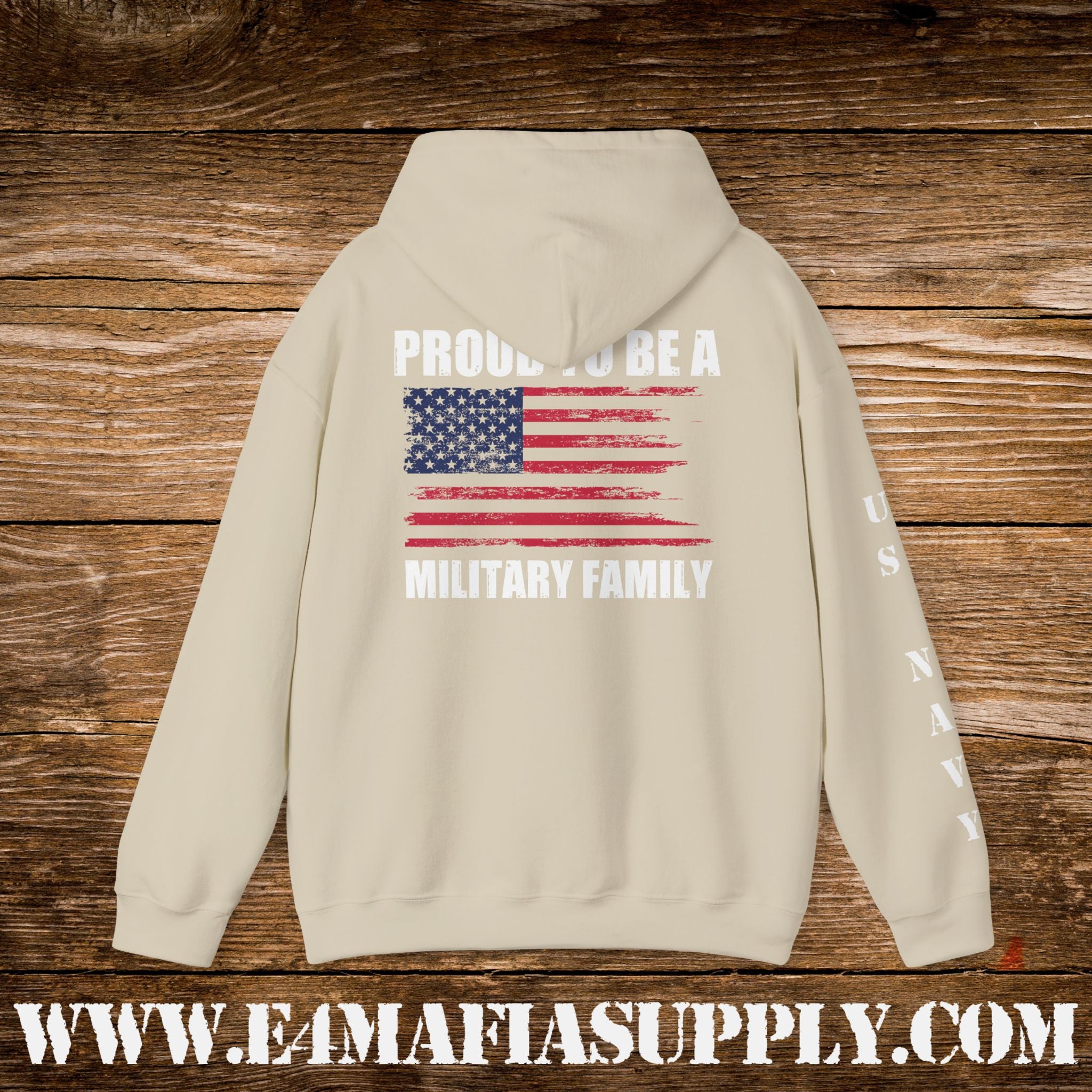 Proud to Be a Military Family – US Navy Hoodie