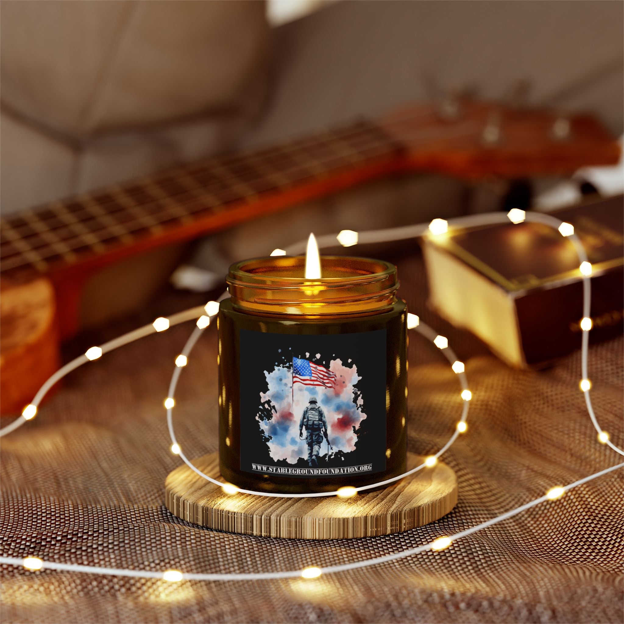 Brothers in Arms Candle – Honoring Our Veterans and American Pride