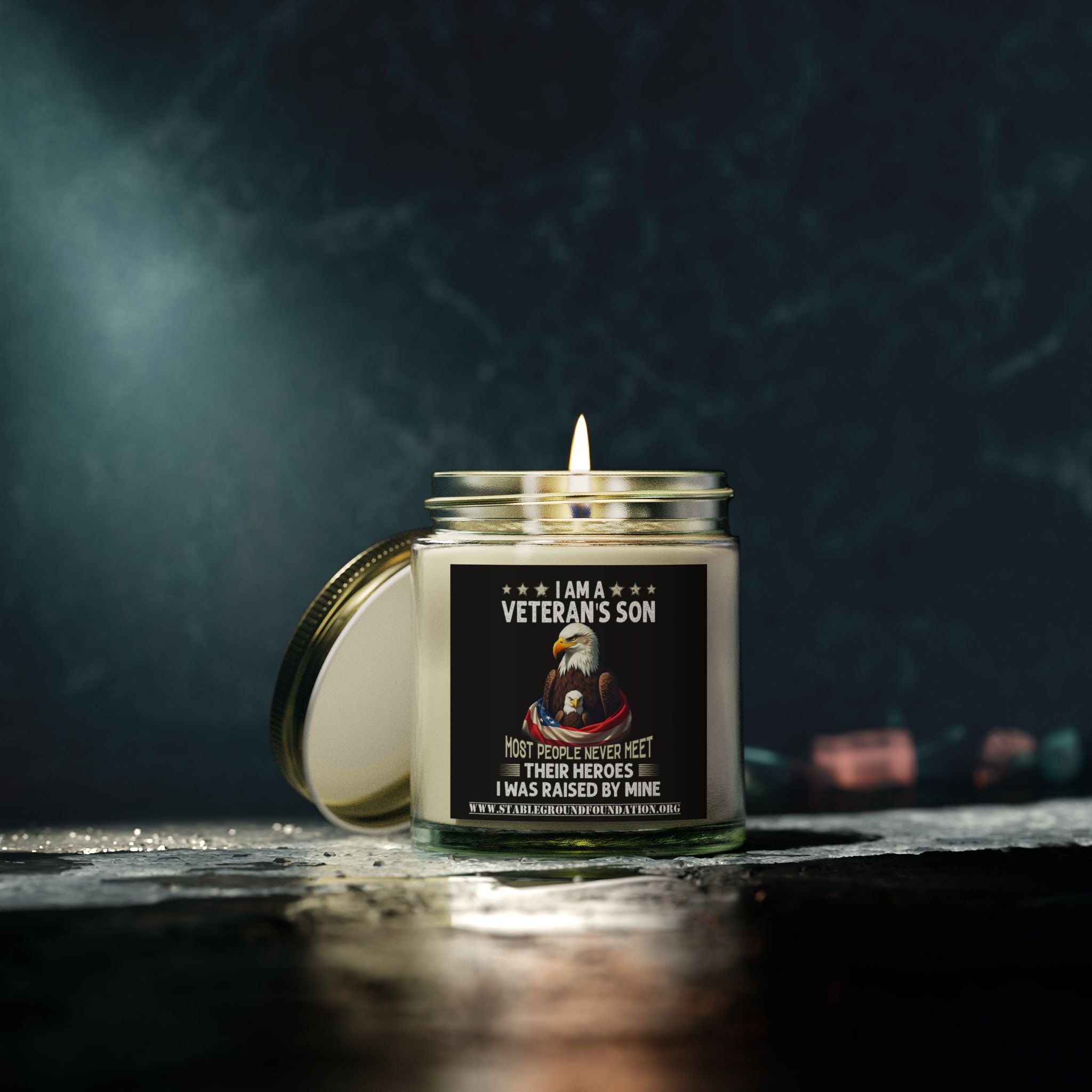 Am a Veteran’s Son Candle | Patriotic Gift That Honors Dad, the Real Hero