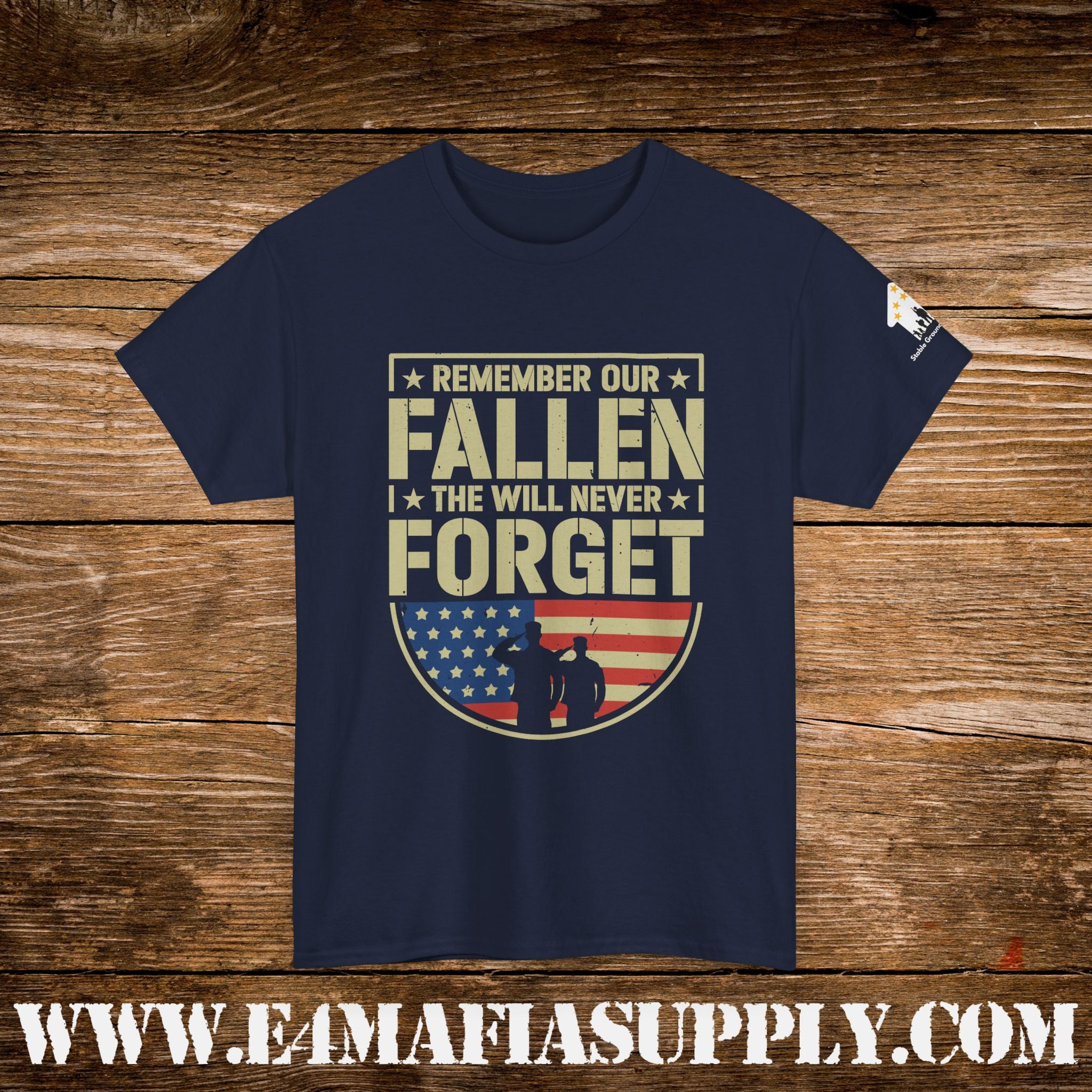 “Remember Our Fallen – We Will Never Forget” – Patriotic Memorial Veteran T-Shirt