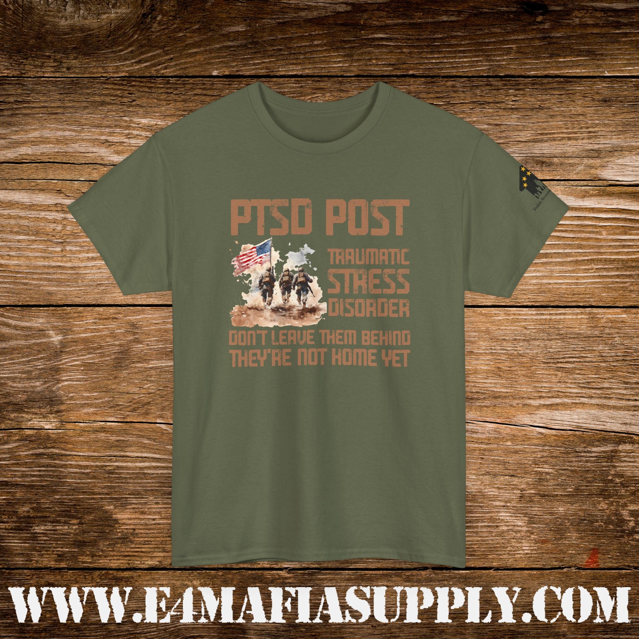 “PTSD – Don’t Leave Them Behind” – Veteran Mental Health Awareness T-Shirt