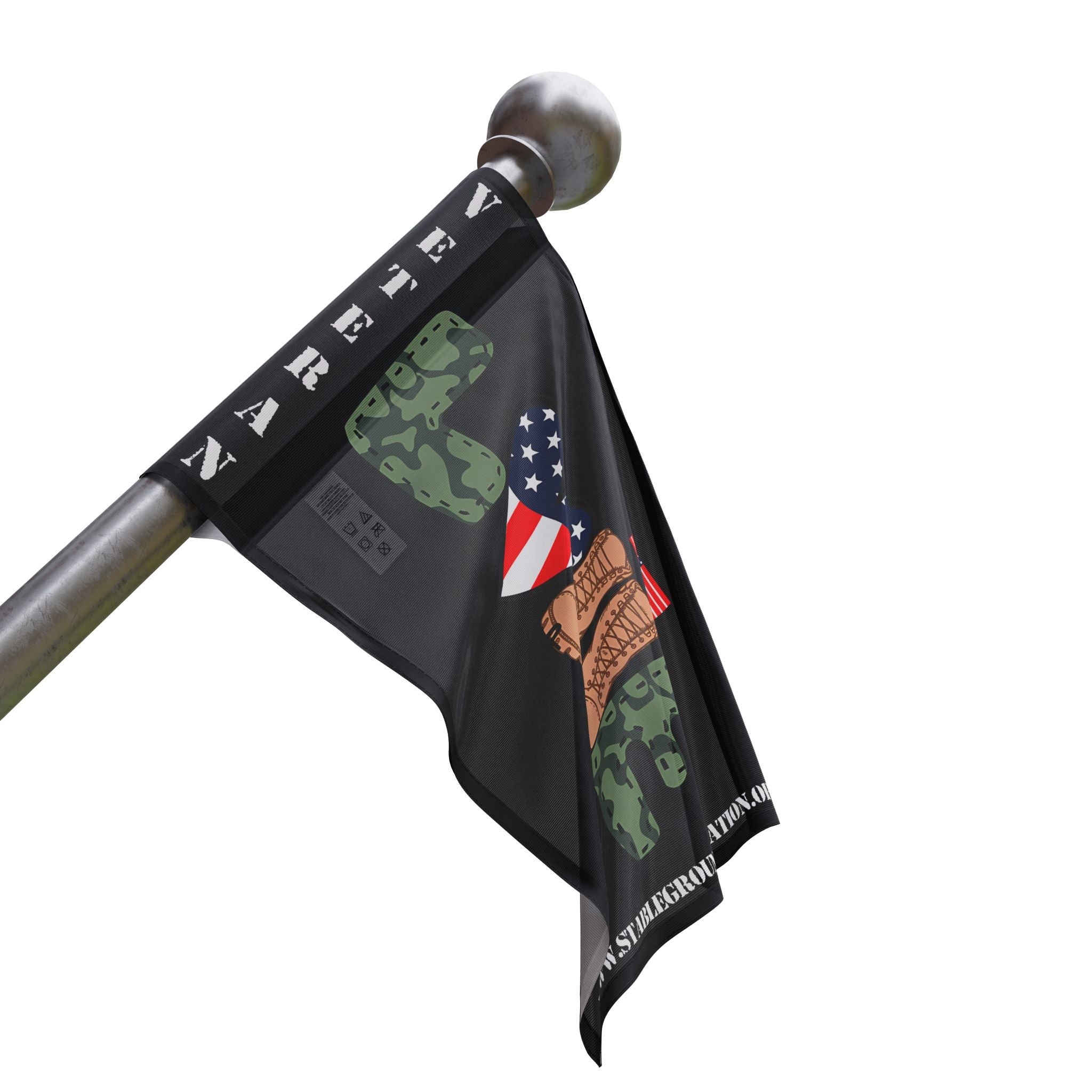 LOVE Veteran Flag — Patriotic Camouflage Design Honoring Those Who Served