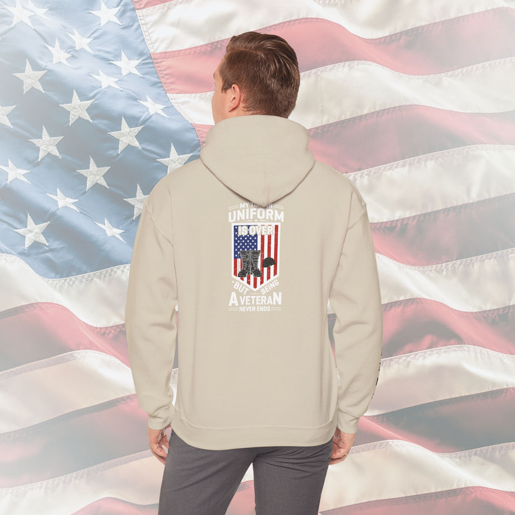 My Time in Uniform Is Over But Being a Veteran Never Ends – US Marines Hoodie