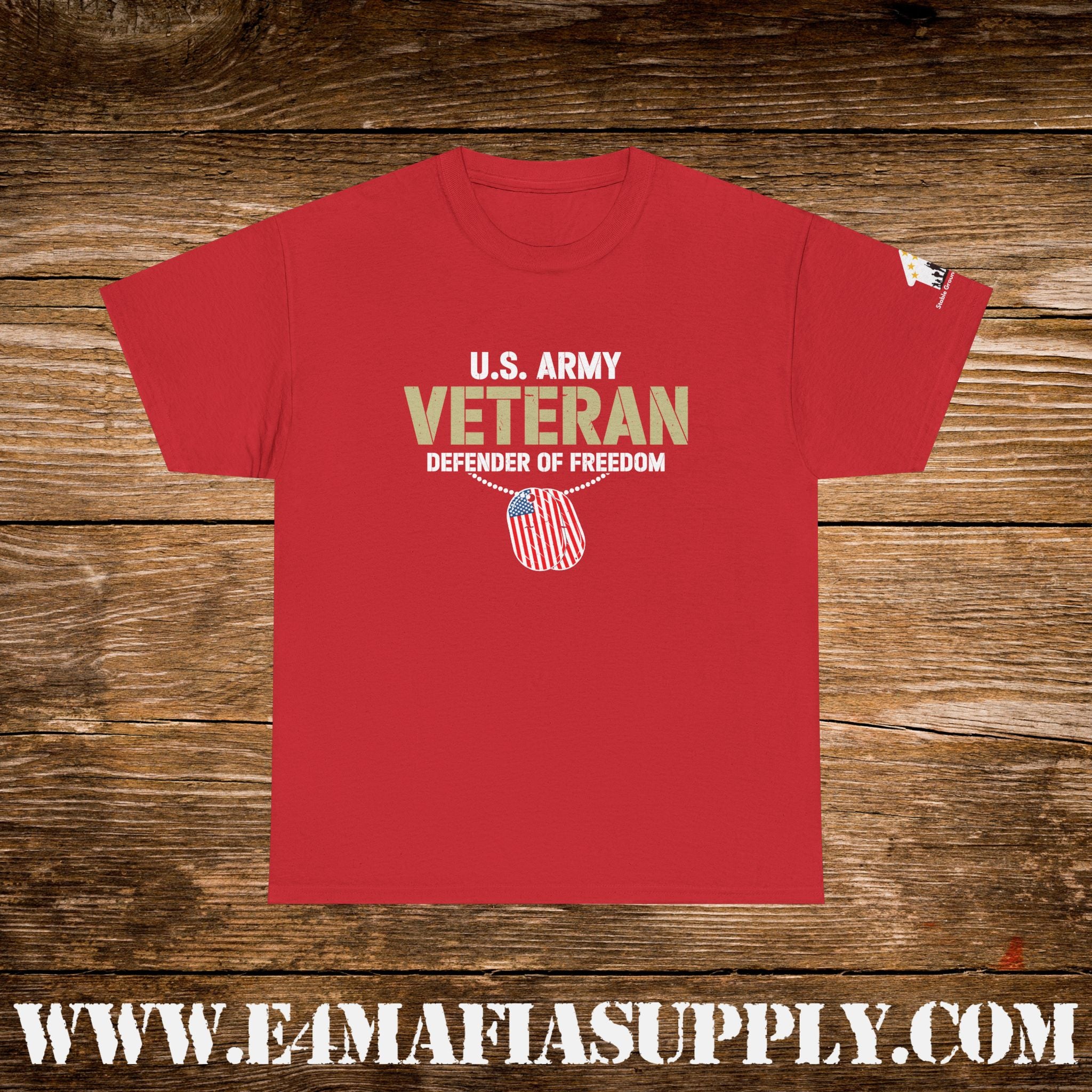 “U.S. Army Veteran – Defender of Freedom” Patriotic Military T-Shirt