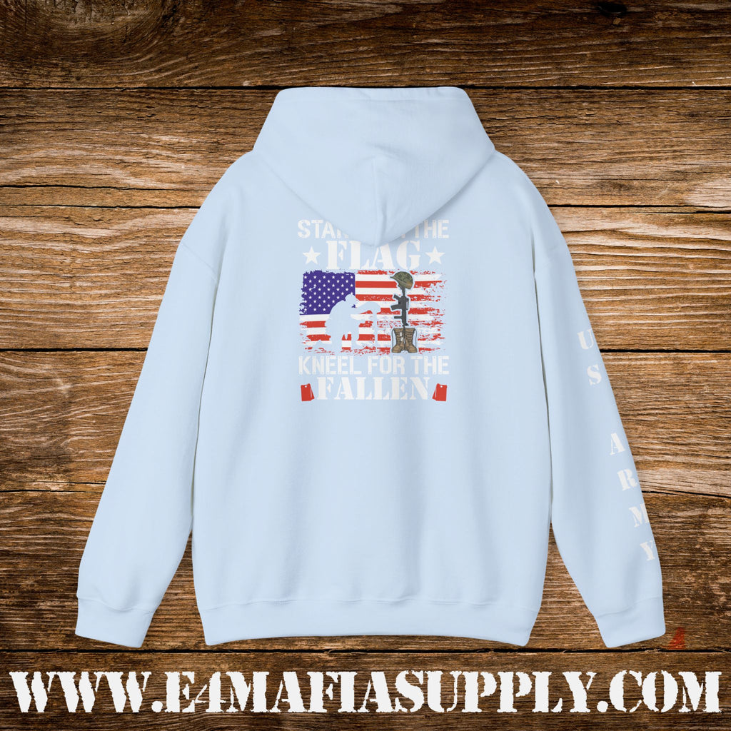 Stand for the Flag, Kneel for the Fallen – US Army Hoodie