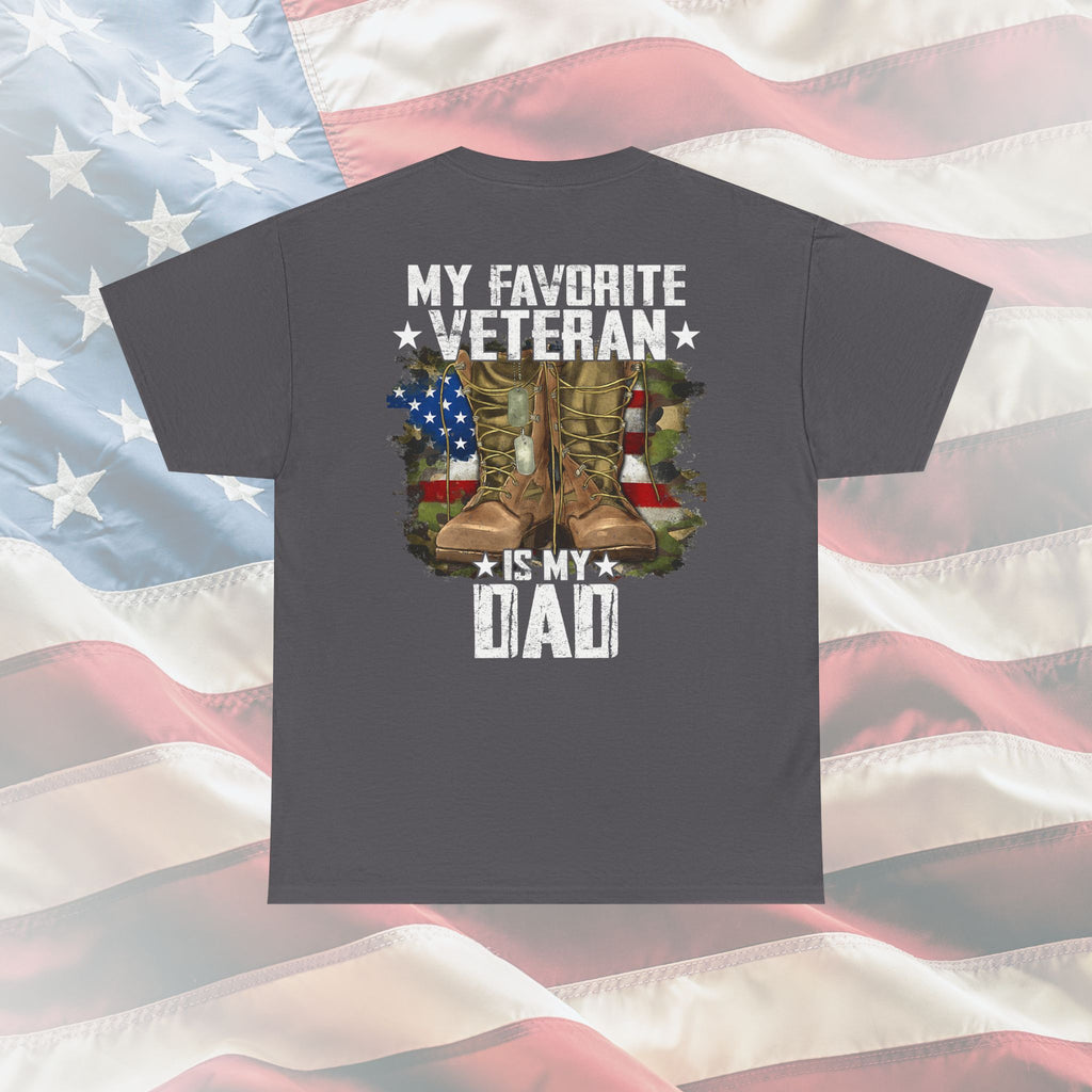 My Favorite Veteran Is My Dad: The Bold Military Boots Tee for Proud Sons and Daughters