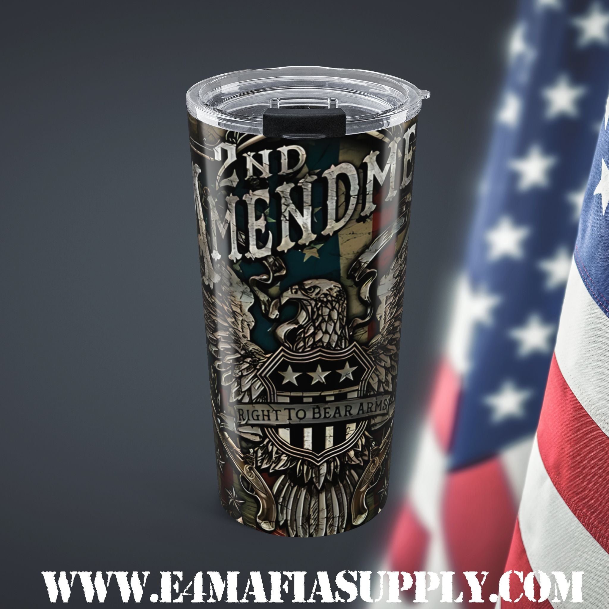 2nd Amendment Pride — Patriotic Eagle Tumbler for Freedom Defenders