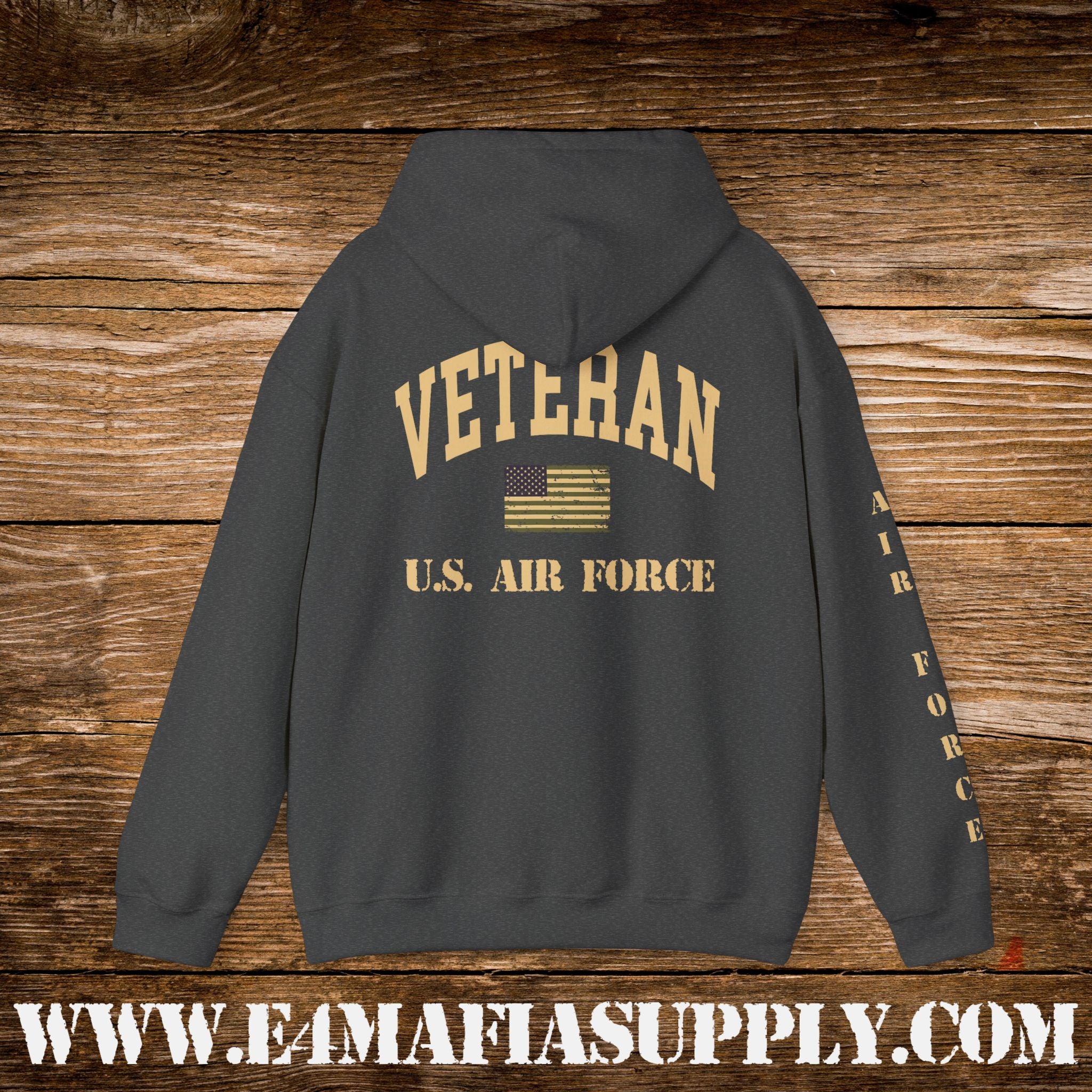 “U.S. Air Force Veteran Flag” Military Pride Hoodie