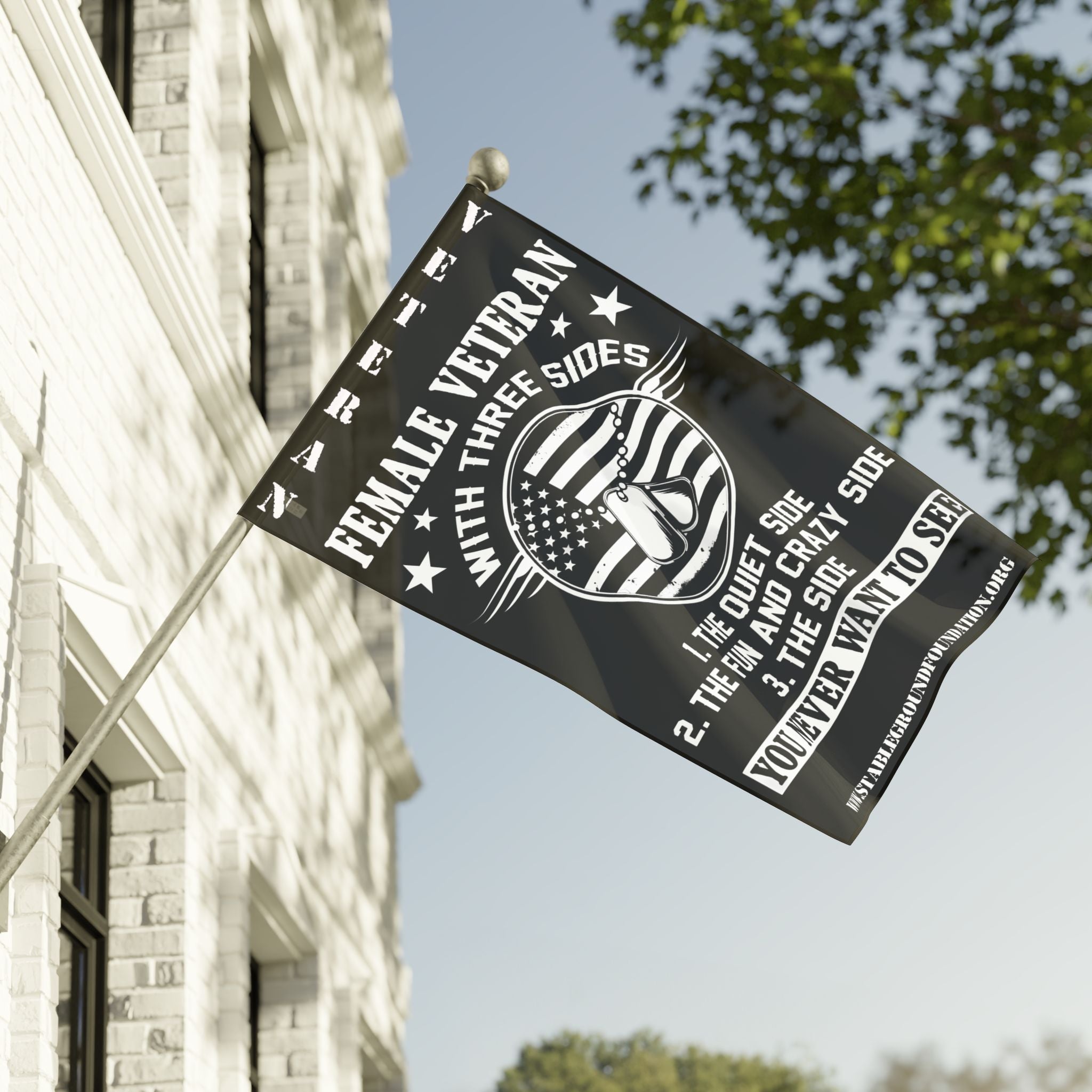 Female Veteran Flag — Three Sides of Strength, Sass, and Service