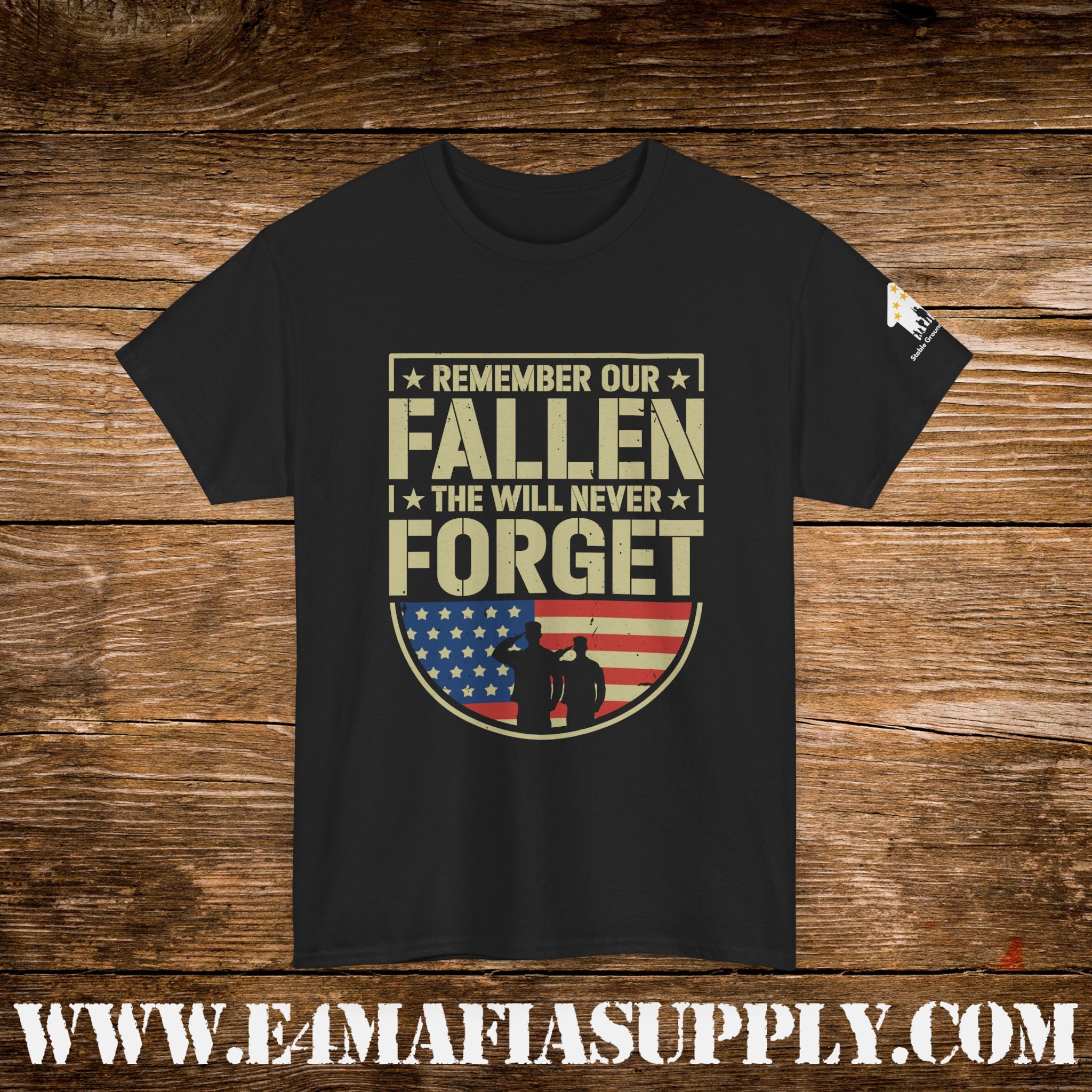 “Remember Our Fallen – We Will Never Forget” – Patriotic Memorial Veteran T-Shirt