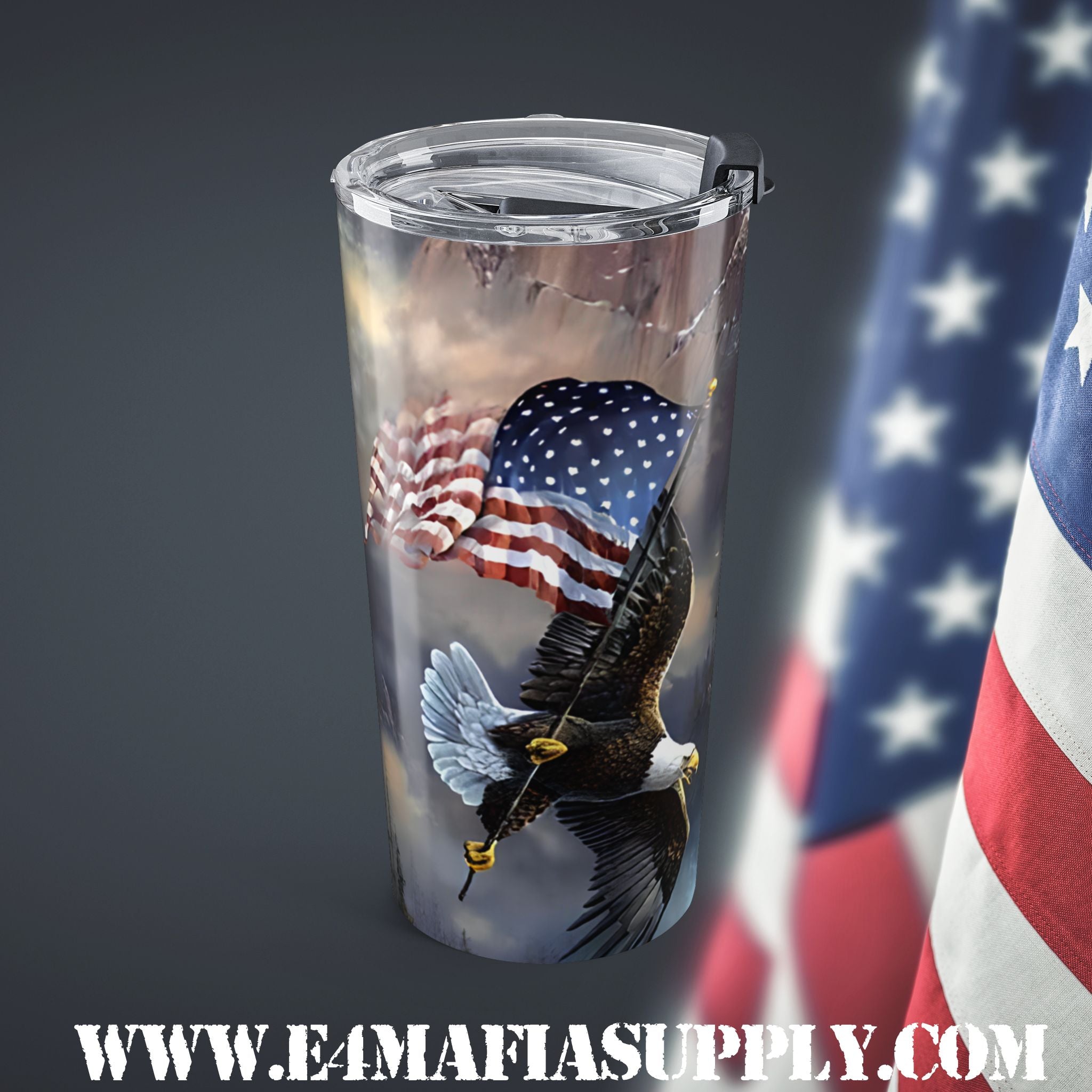 Wings of Freedom — Patriotic Eagle Tumbler That Soars with American Pride”