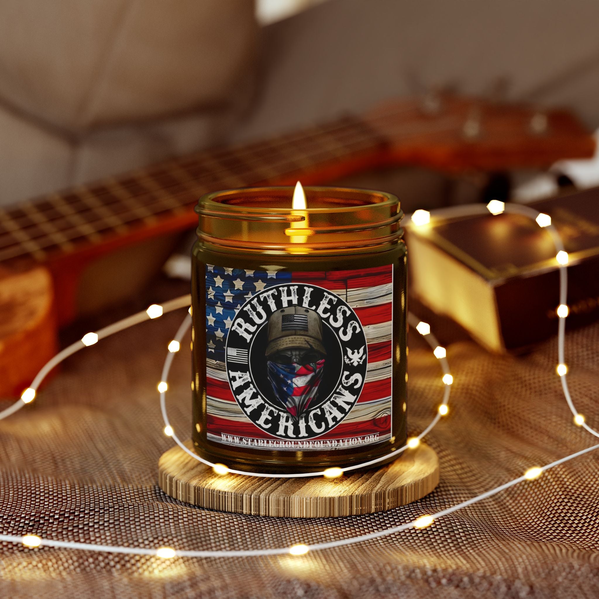 Ruthless American Candle | Bold Patriotic Gift for Veterans & Proud Patriots