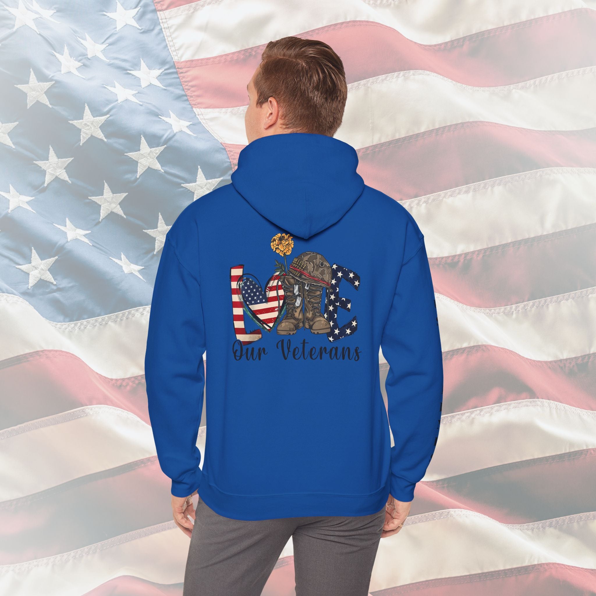 Love Our Veterans US Marines Memorial Hoodie